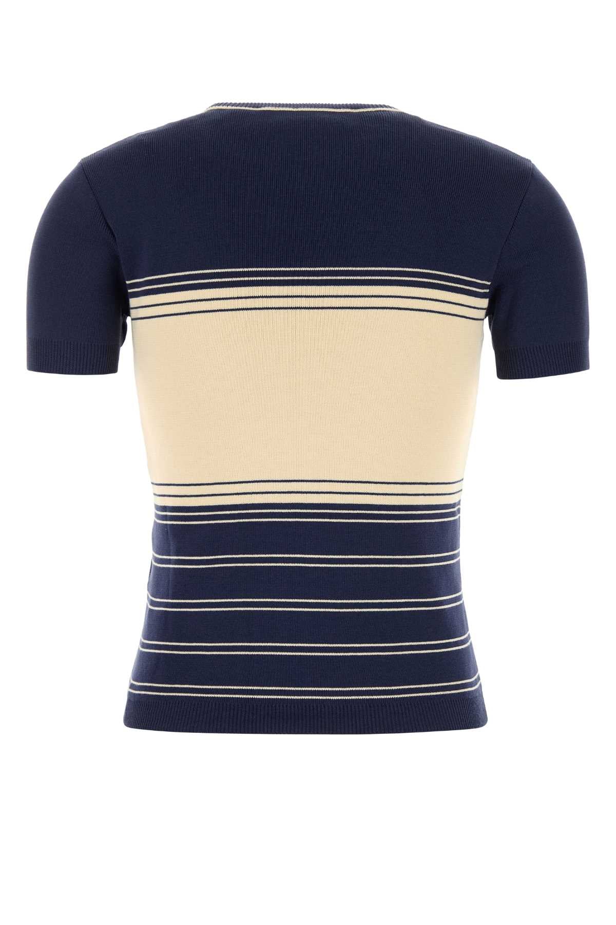 Valentino Garavani Women Navy Blue Cotton Sweater VALENTINO GARAVANI