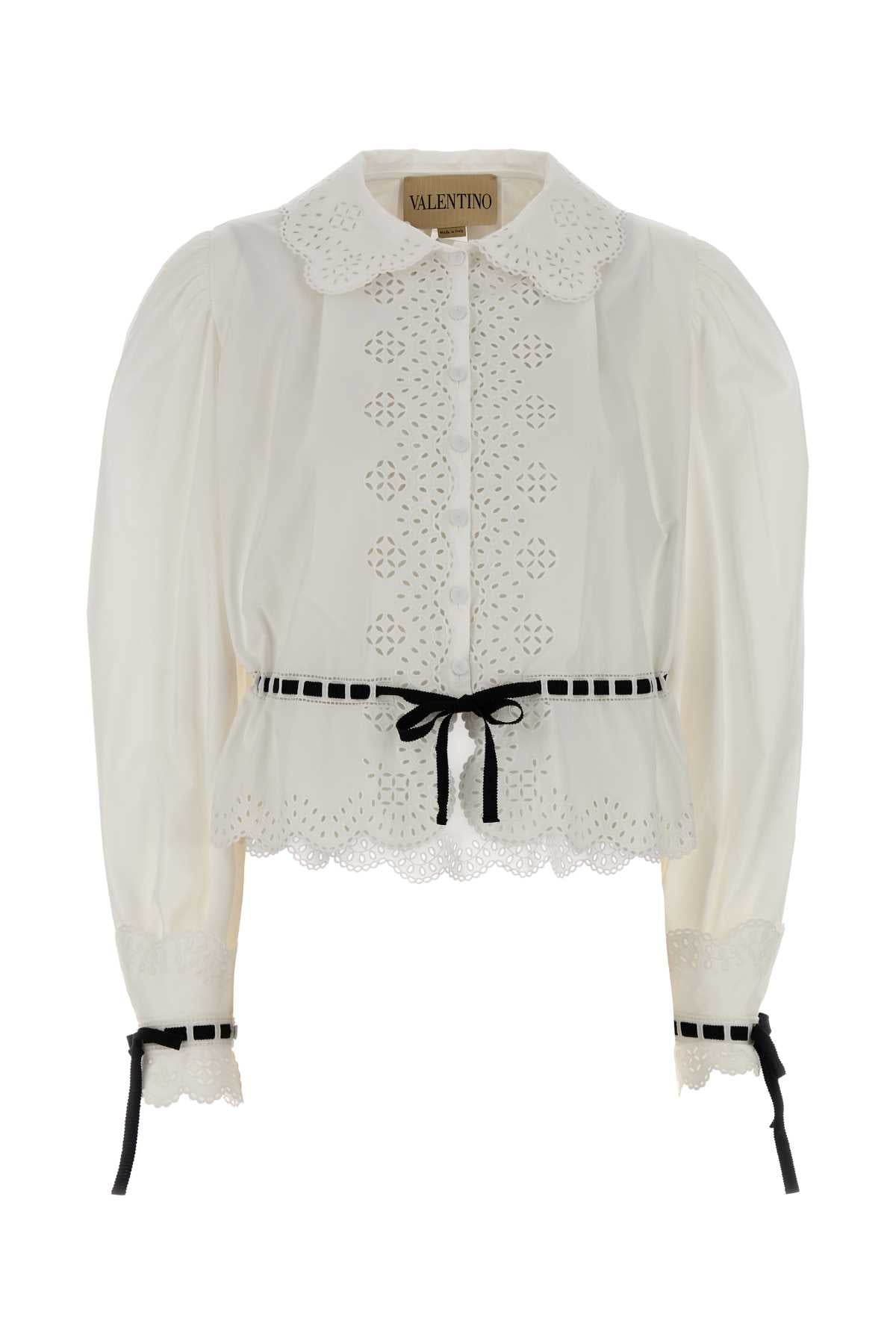 Valentino Garavani Women White Poplin Shirt VALENTINO GARAVANI