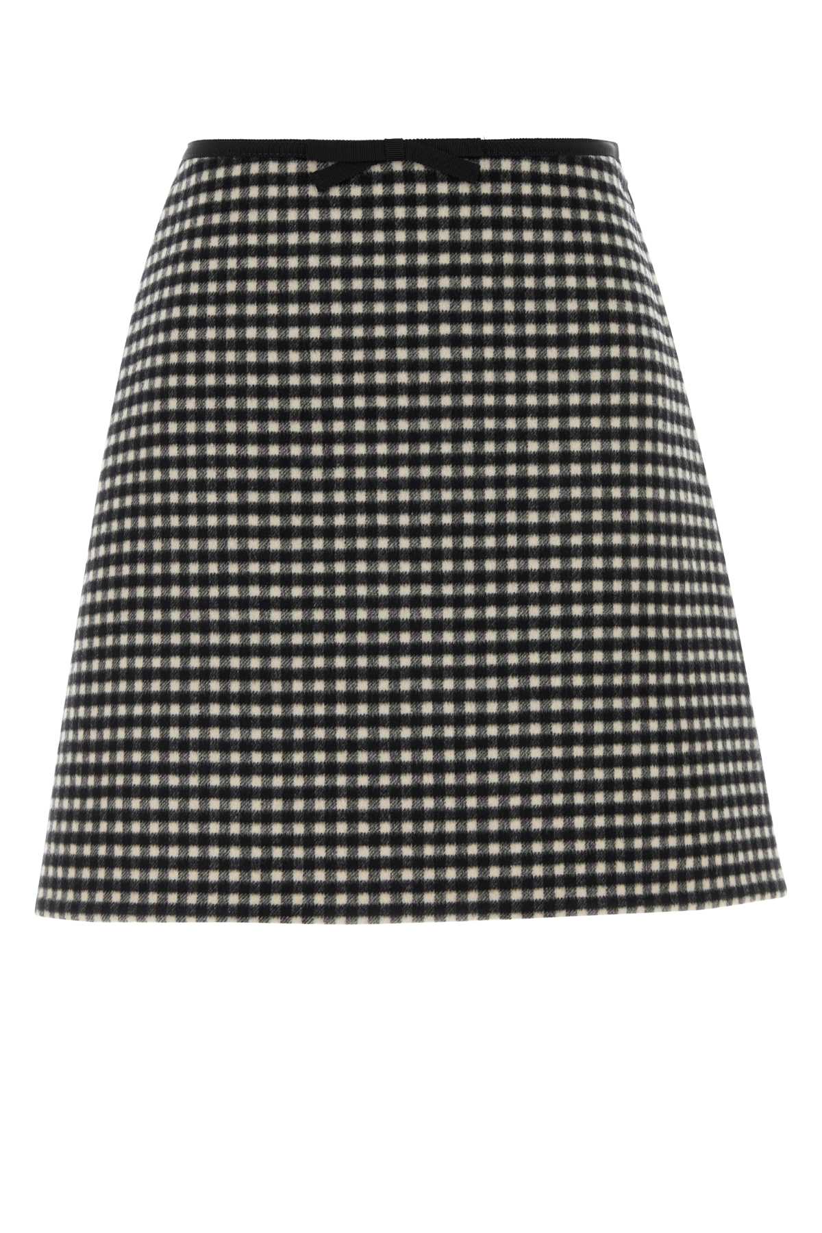 Valentino Garavani Women Embroidered Flannel Mini Skirt VALENTINO GARAVANI