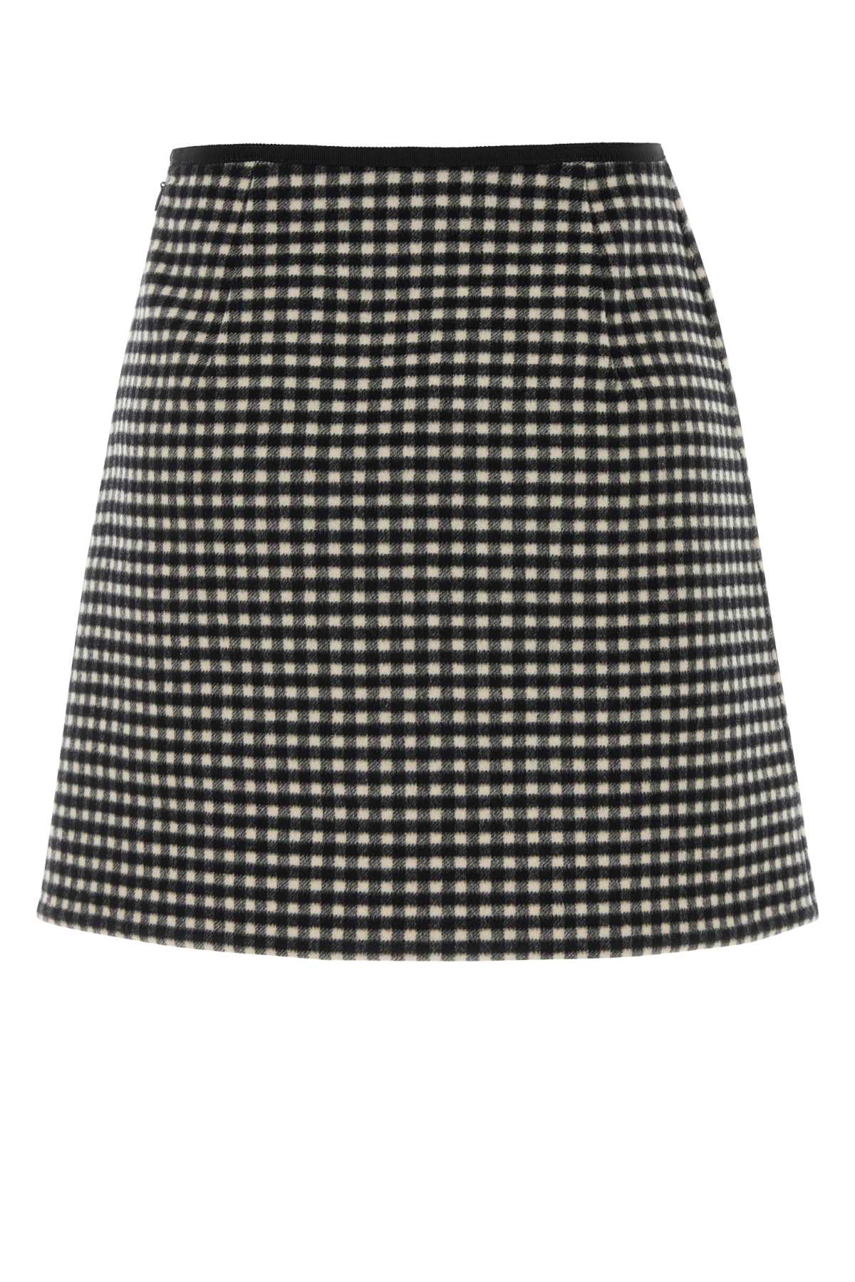 Valentino Garavani Women Embroidered Flannel Mini Skirt VALENTINO GARAVANI