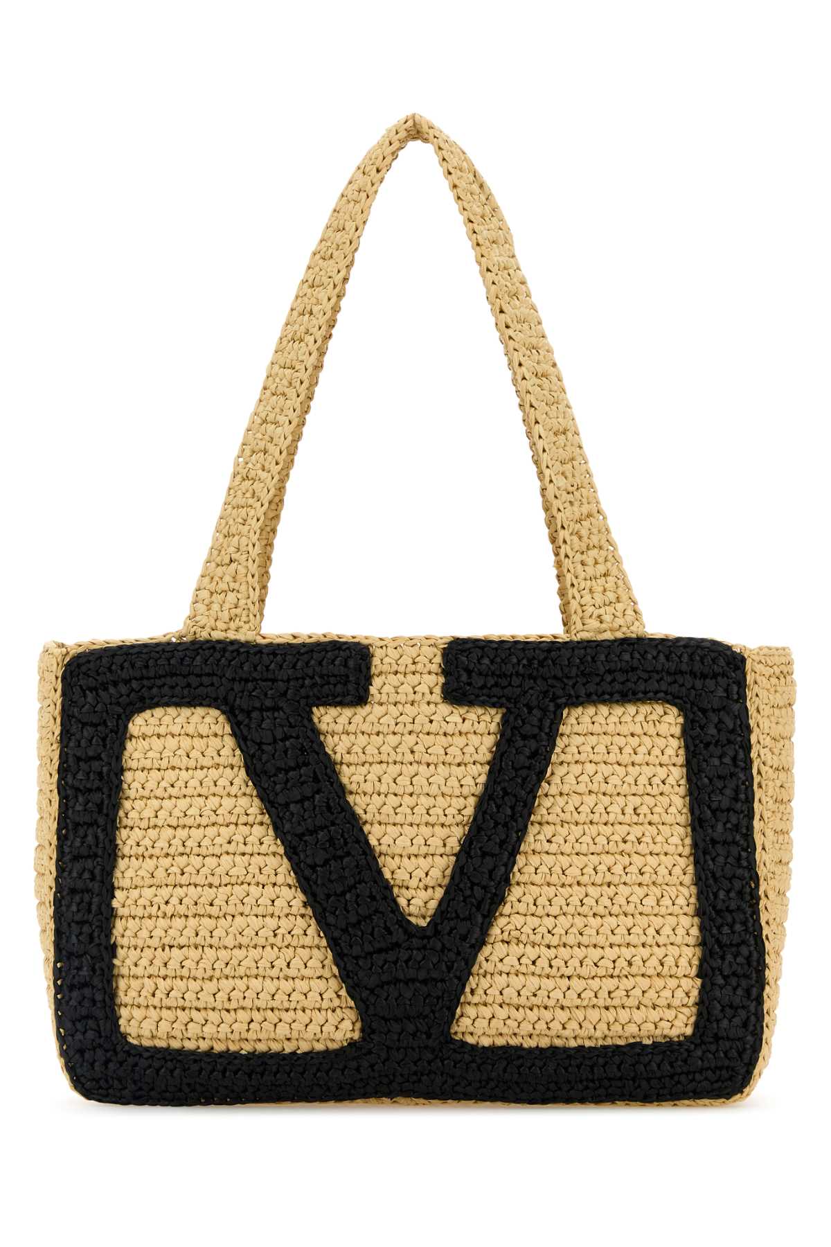 Valentino Garavani Women Raffia Medium Viva Superstar Shopping Bag VALENTINO GARAVANI