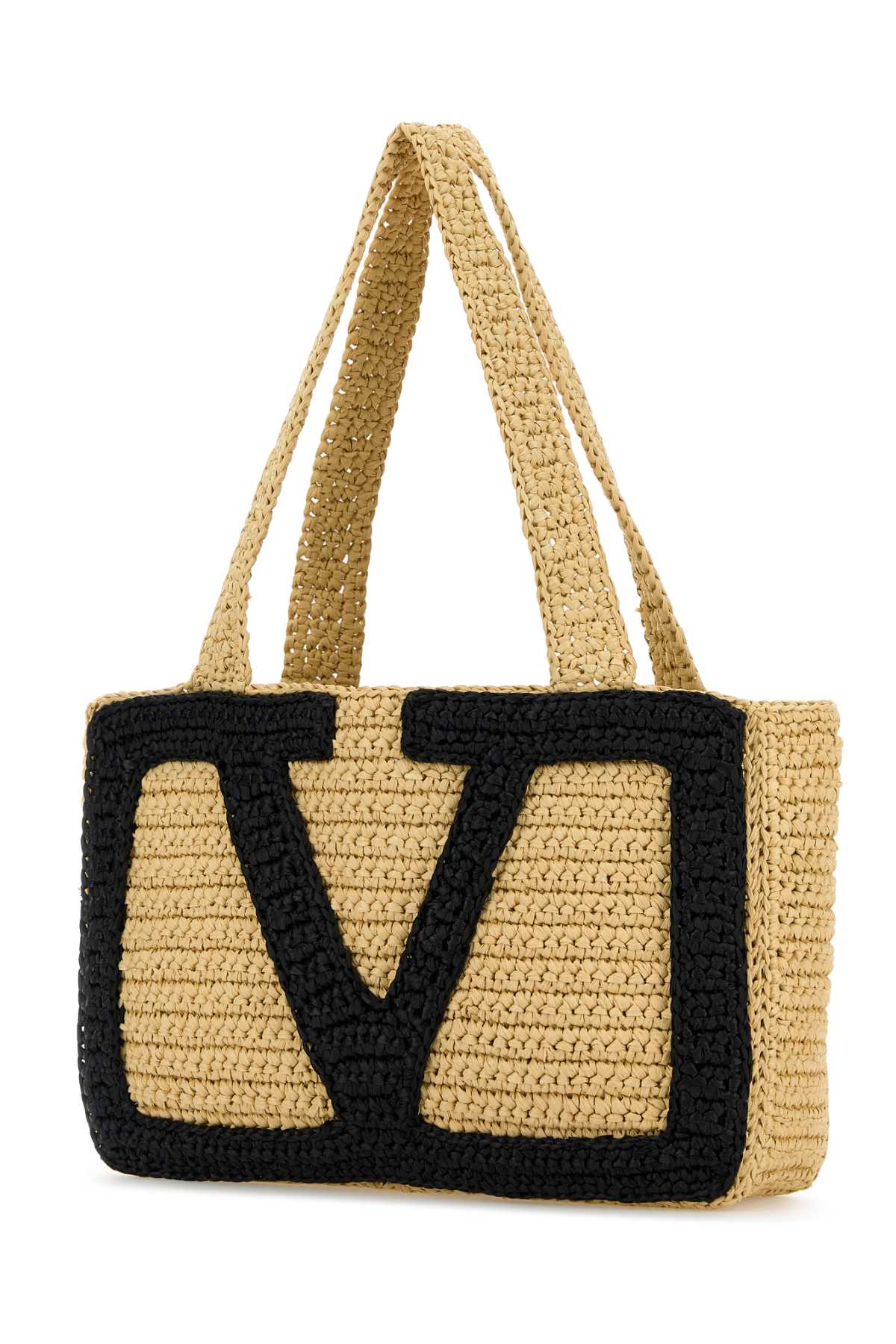 Valentino Garavani Women Raffia Medium Viva Superstar Shopping Bag VALENTINO GARAVANI