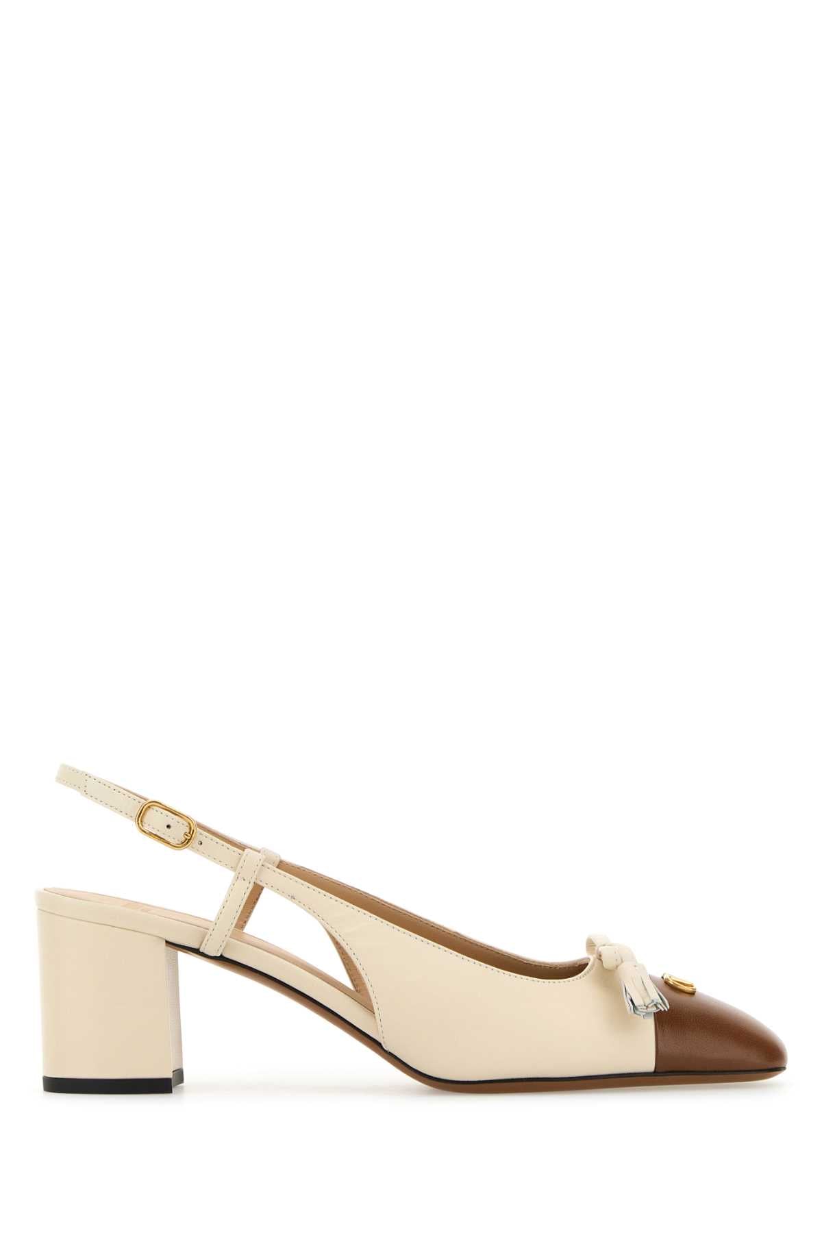 Valentino Garavani Women Sand Leather Vlogo Signature Pumps VALENTINO GARAVANI