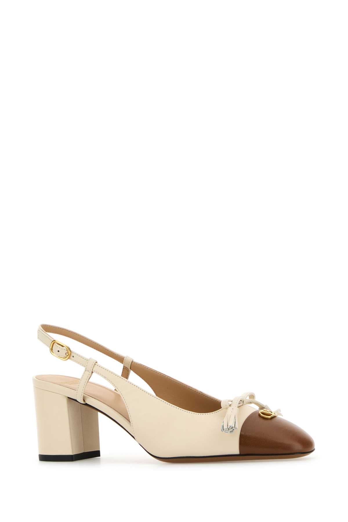 Valentino Garavani Women Sand Leather Vlogo Signature Pumps VALENTINO GARAVANI