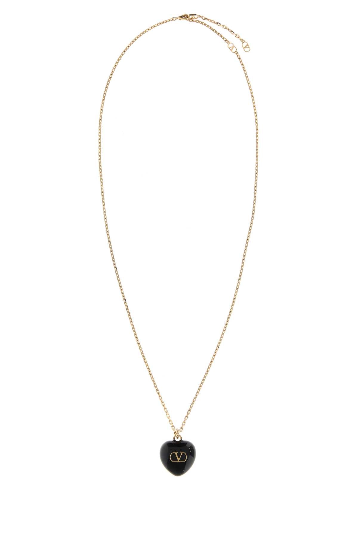 Valentino Garavani Women Gold Metal Coeur Royal Necklace VALENTINO GARAVANI