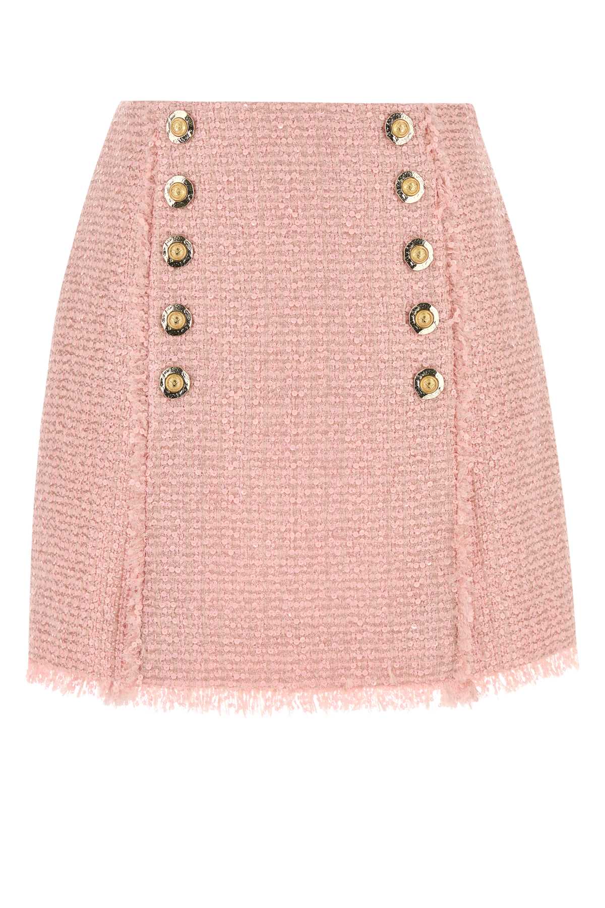 Balmain Women Pink Tweed Skirt