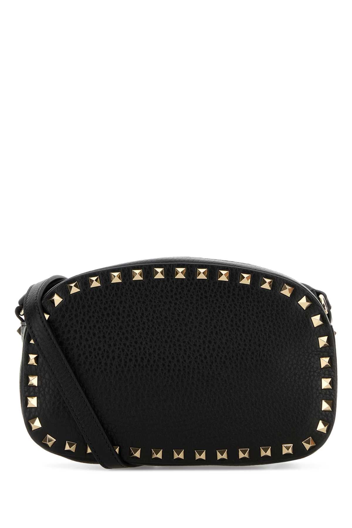 Valentino Garavani Women Black Leather Rockstud Crossbody Bag VALENTINO GARAVANI