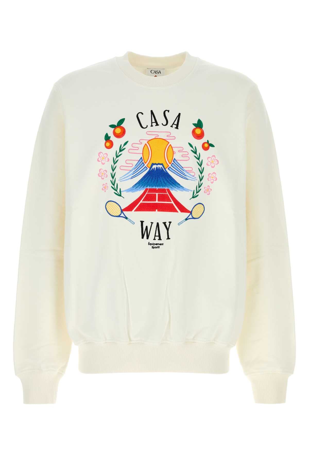 Casablanca Men White Cotton Sweatshirt CASABLANCA