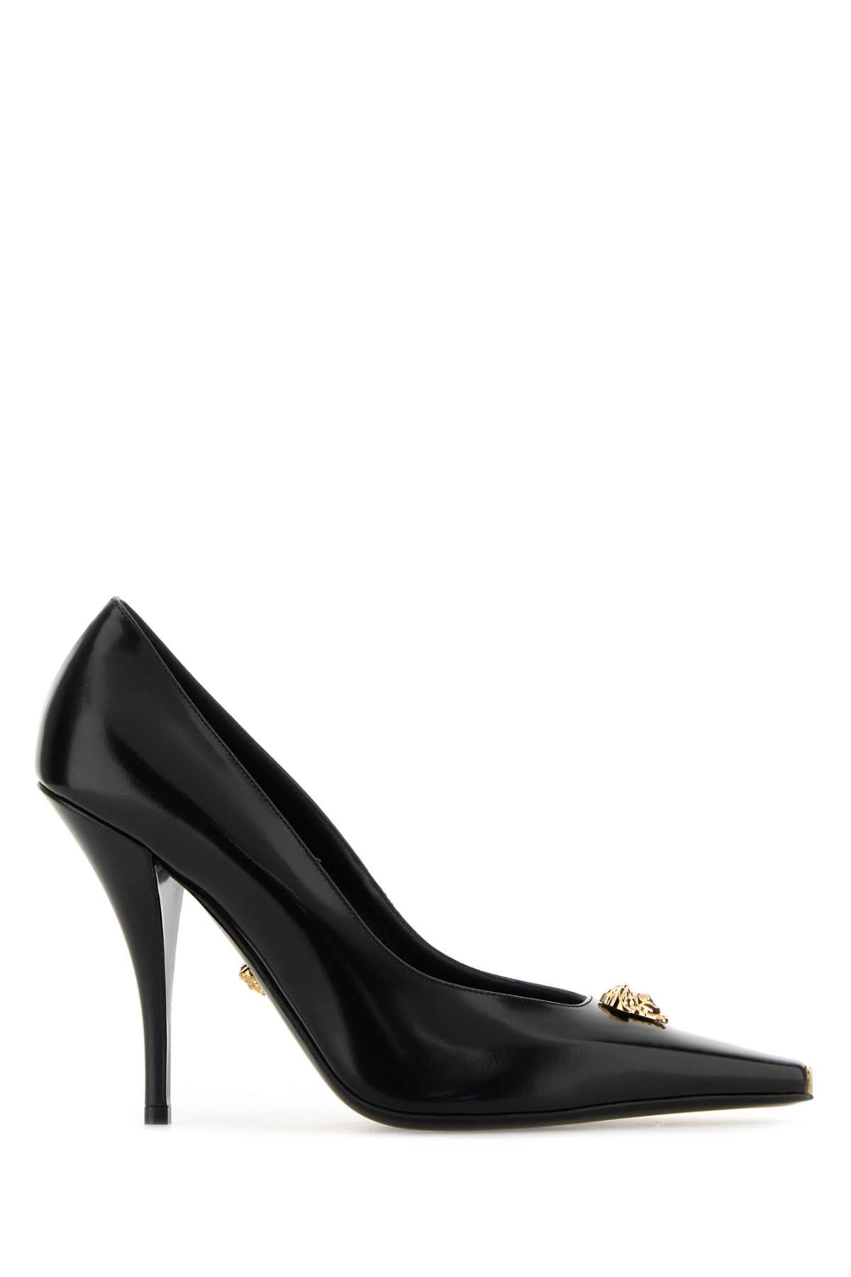 Versace Women Black Leather Pumps VERSACE