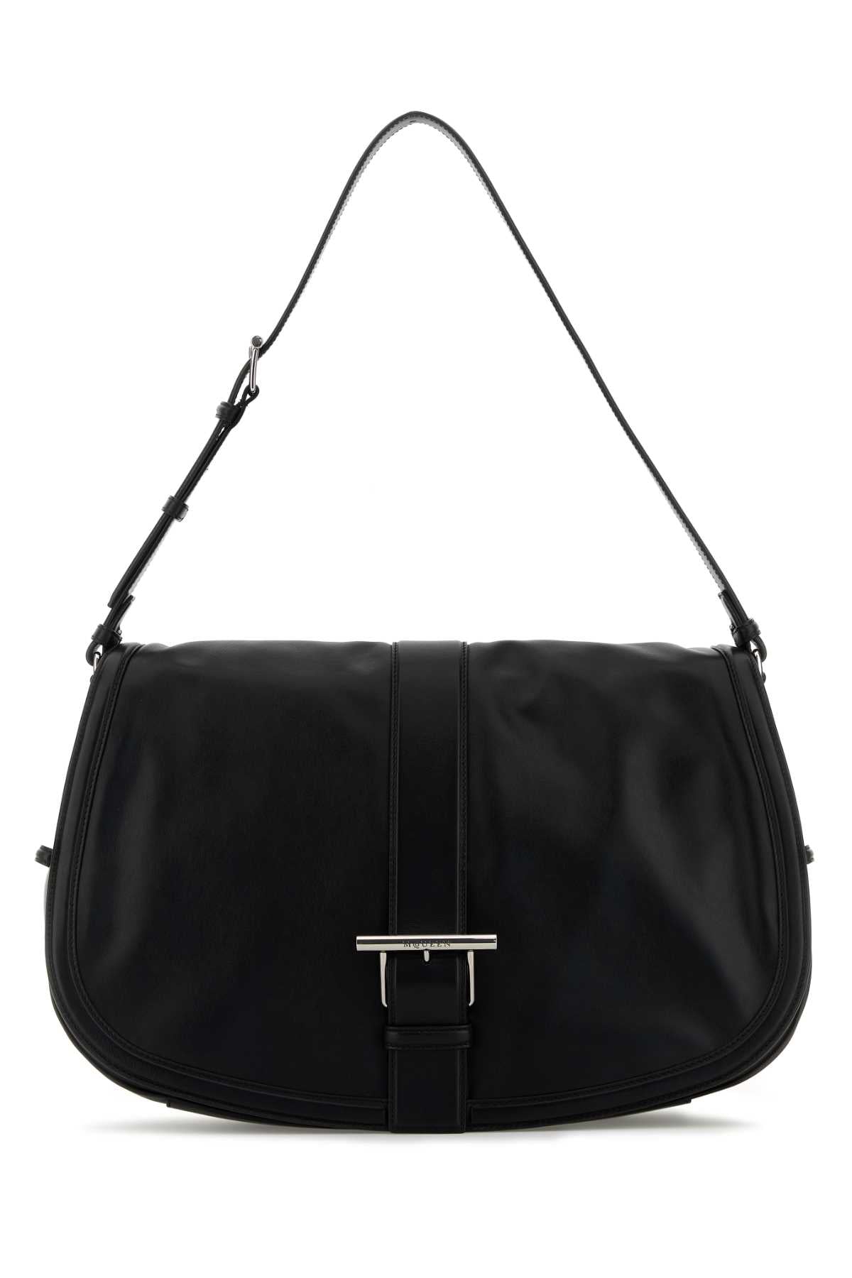 Alexander Mcqueen Men Black Leather Maxi Satchel Shoulder Bag ALEXANDER MCQUEEN