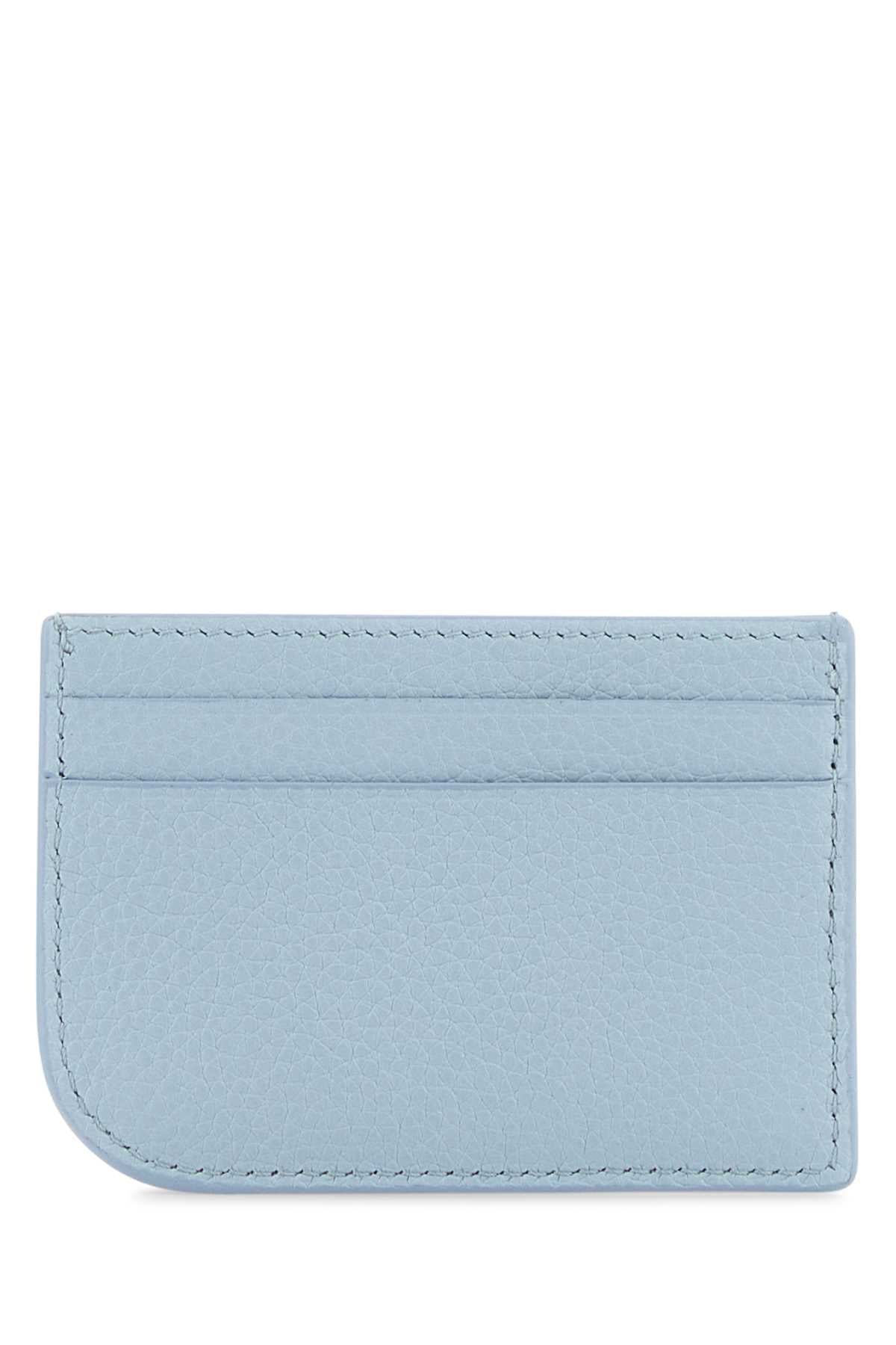 Alexander Mcqueen Men Light Blue Leather Card Holder ALEXANDER MCQUEEN