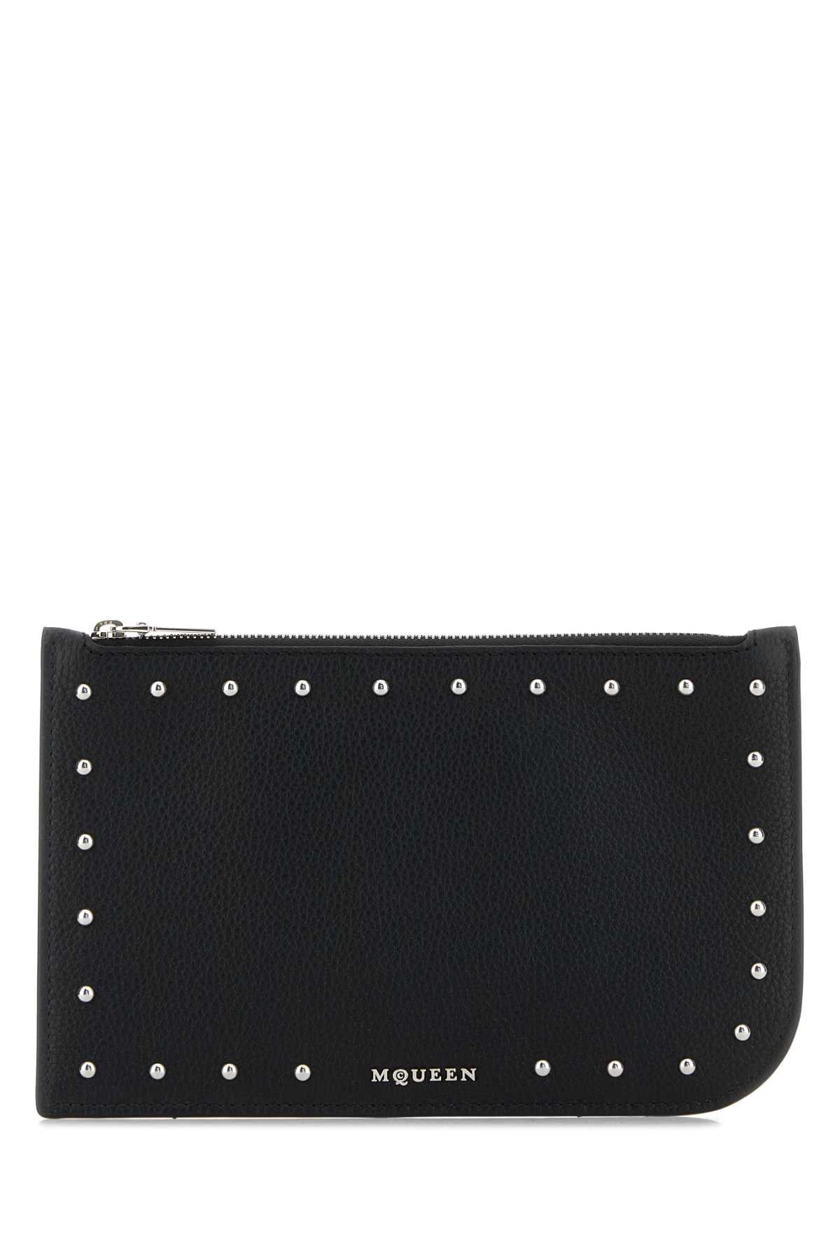 Alexander Mcqueen Men Black Leather Pouch ALEXANDER MCQUEEN