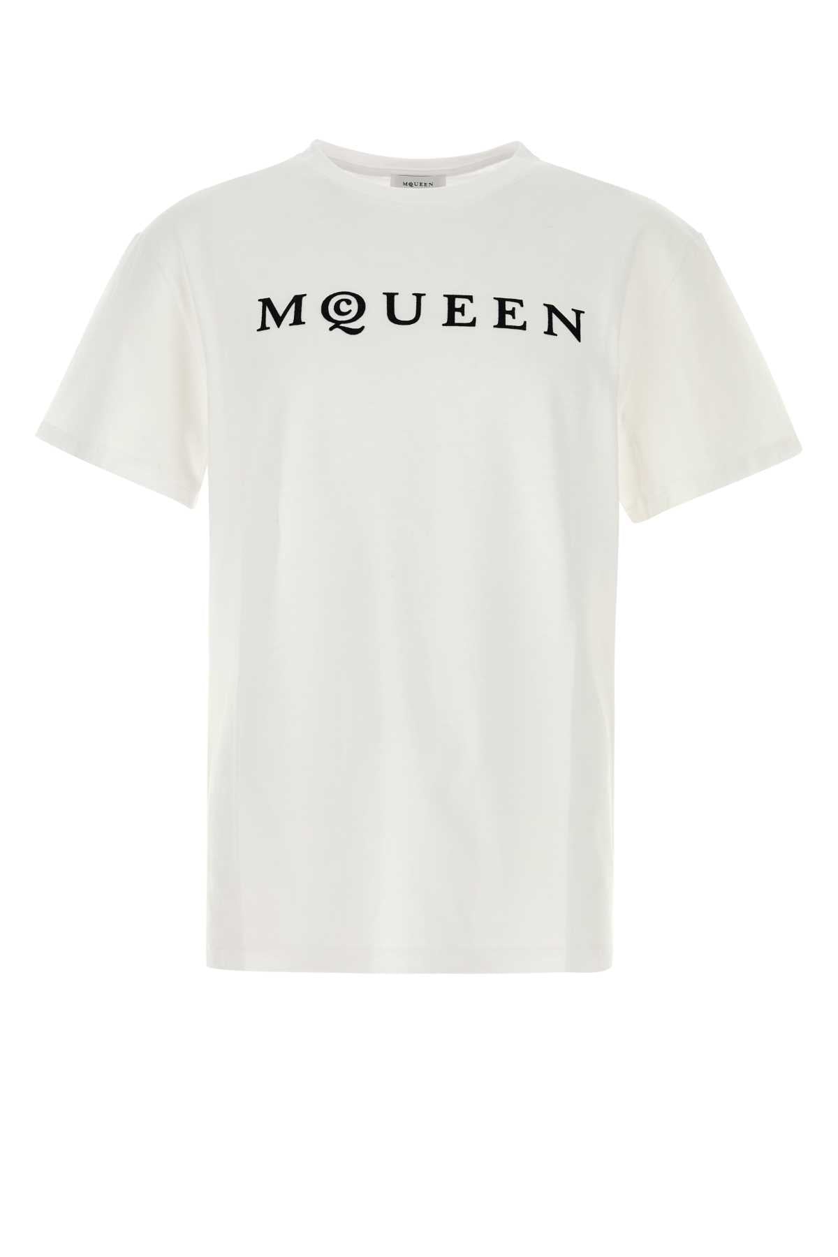 Alexander Mcqueen Men White Cotton T-Shirt ALEXANDER MCQUEEN