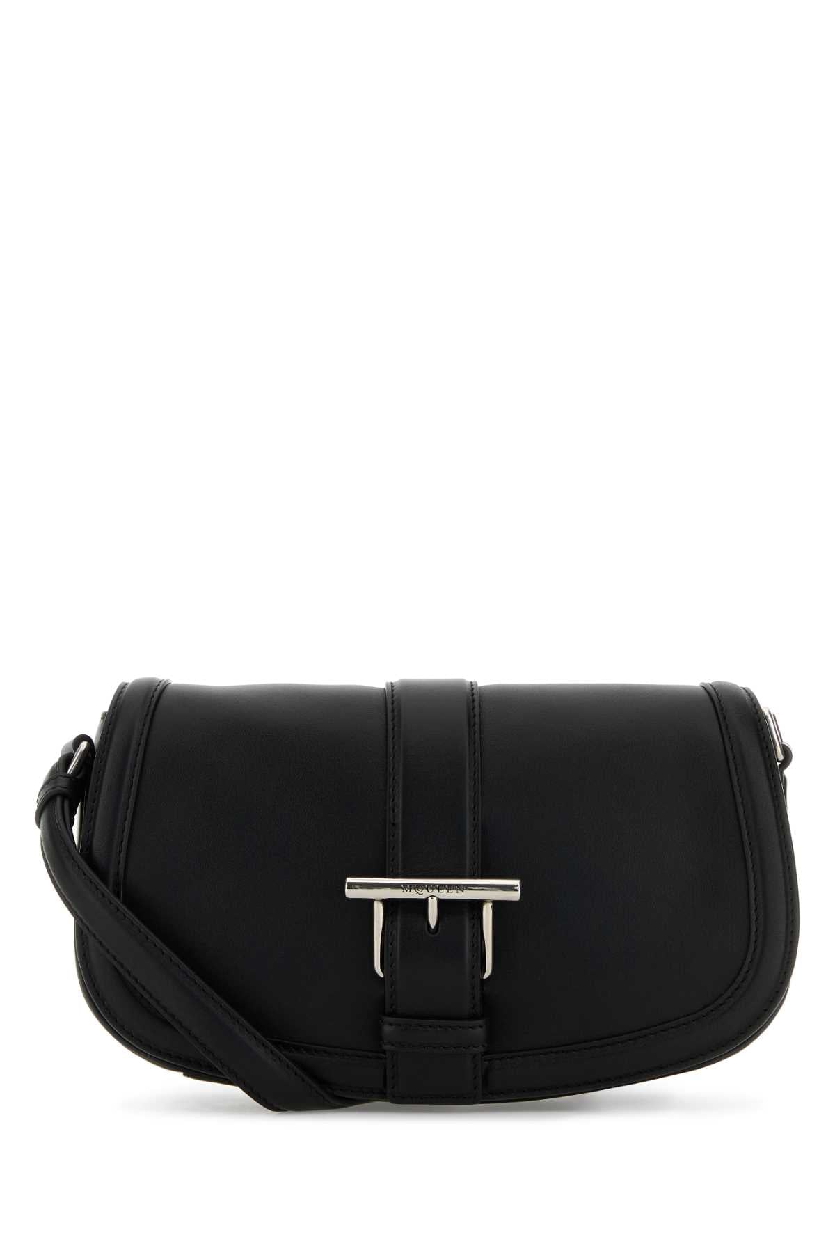 Alexander Mcqueen Women Black Leather Satchel Crossbody Bag ALEXANDER MCQUEEN