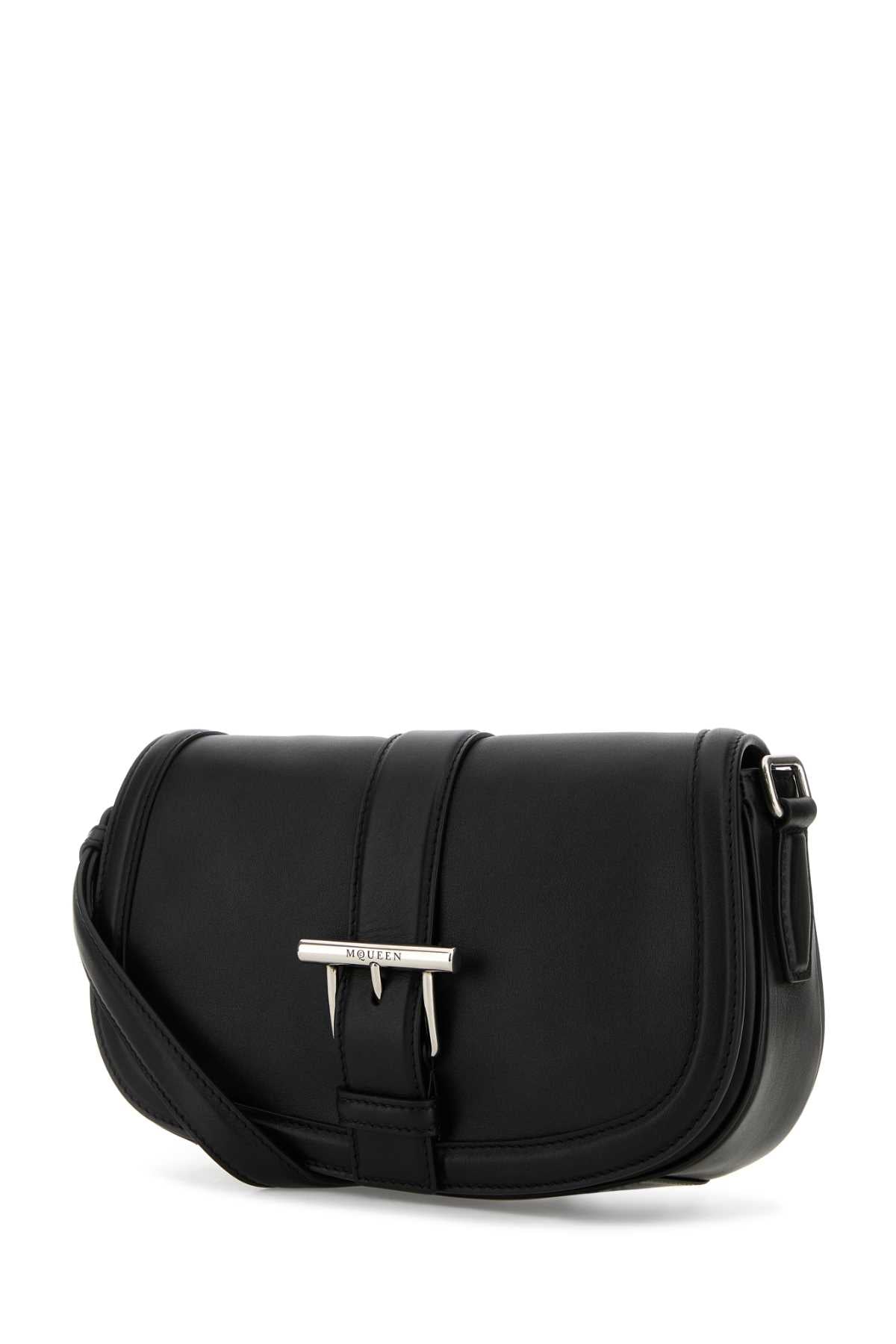 Alexander Mcqueen Women Black Leather Satchel Crossbody Bag ALEXANDER MCQUEEN