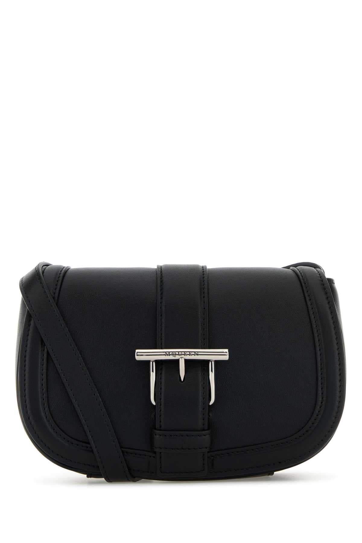 Alexander Mcqueen Women Black Leather Mini Satchel Crossbody Bag ALEXANDER MCQUEEN