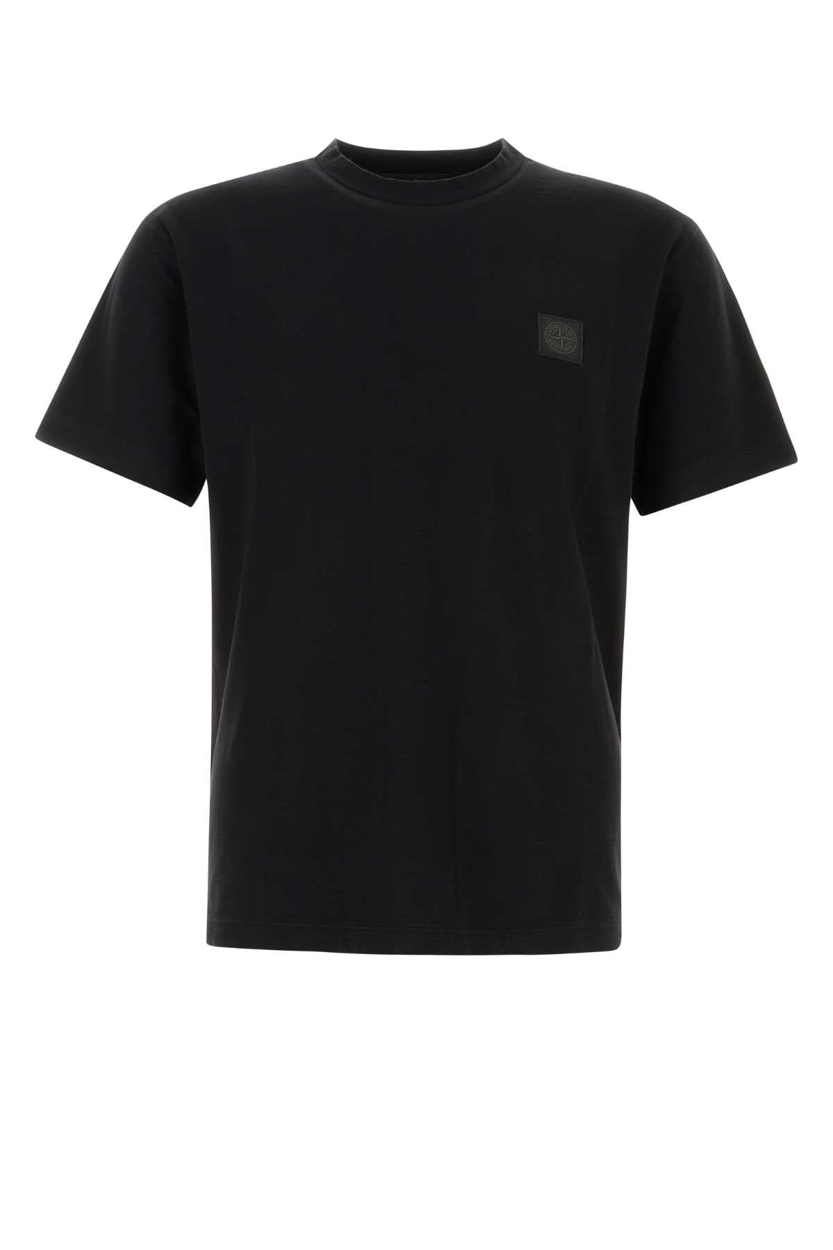 Stone Island Men Black Cotton T-Shirt STONE ISLAND