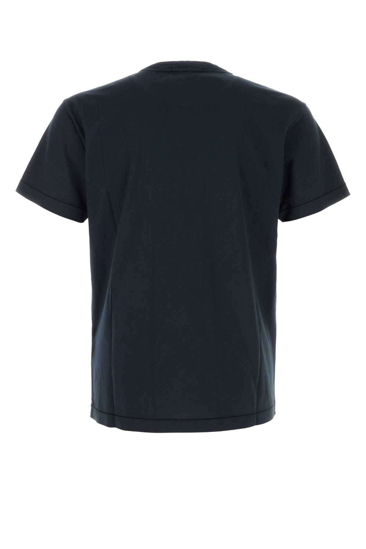 Stone Island Men Dark Blue Cotton T-Shirt STONE ISLAND