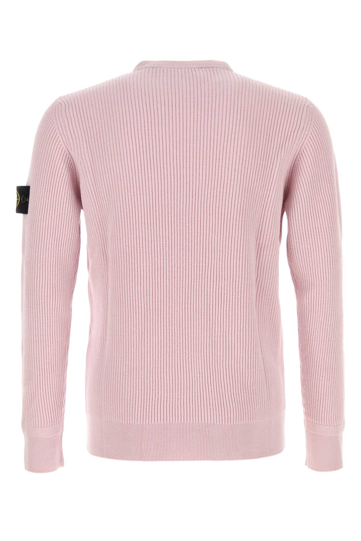 Stone Island Men Pink Wool Sweater STONE ISLAND