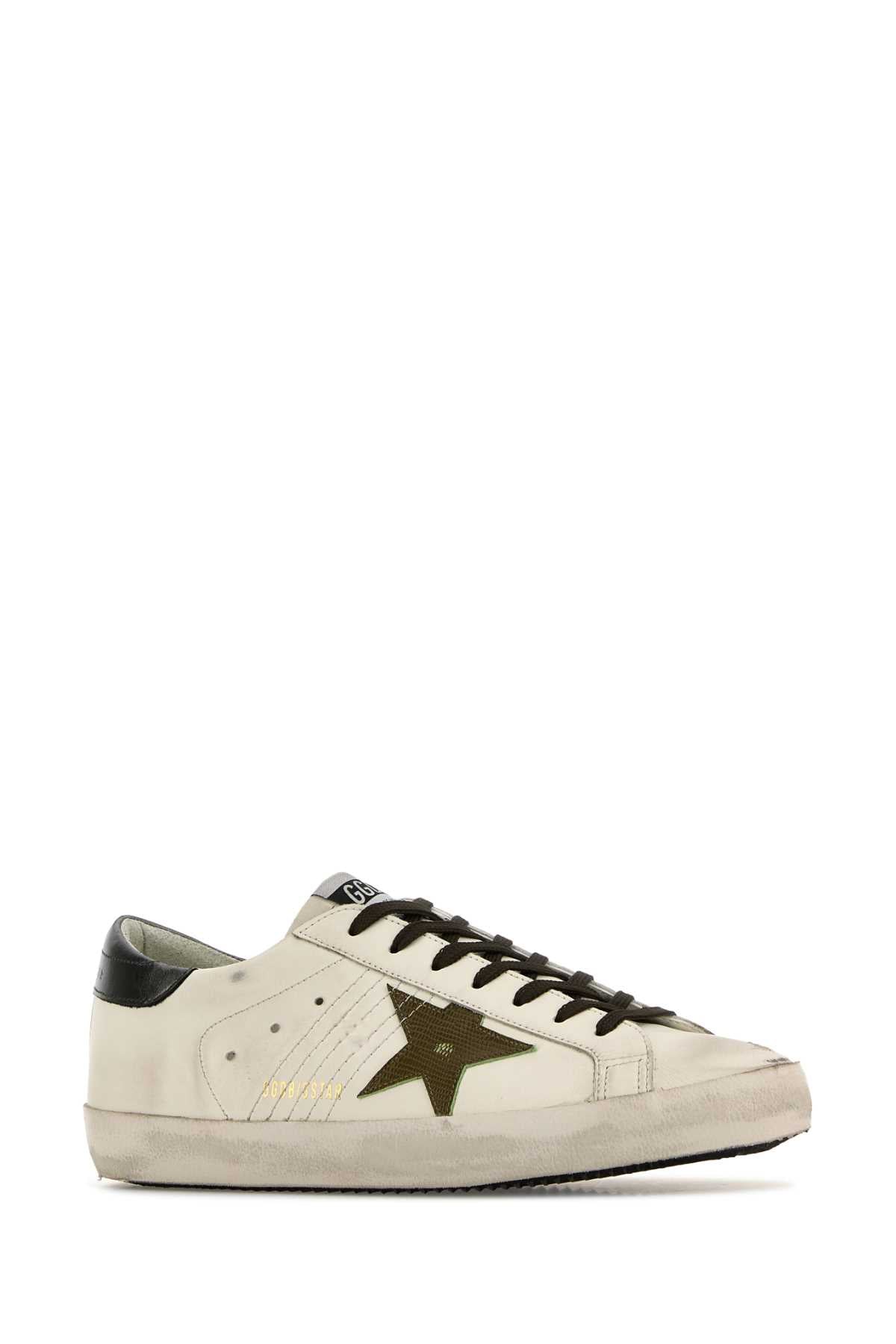 Golden Goose Deluxe Brand Men Ivory Leather Super Star Classic Sneakers GOLDEN GOOSE