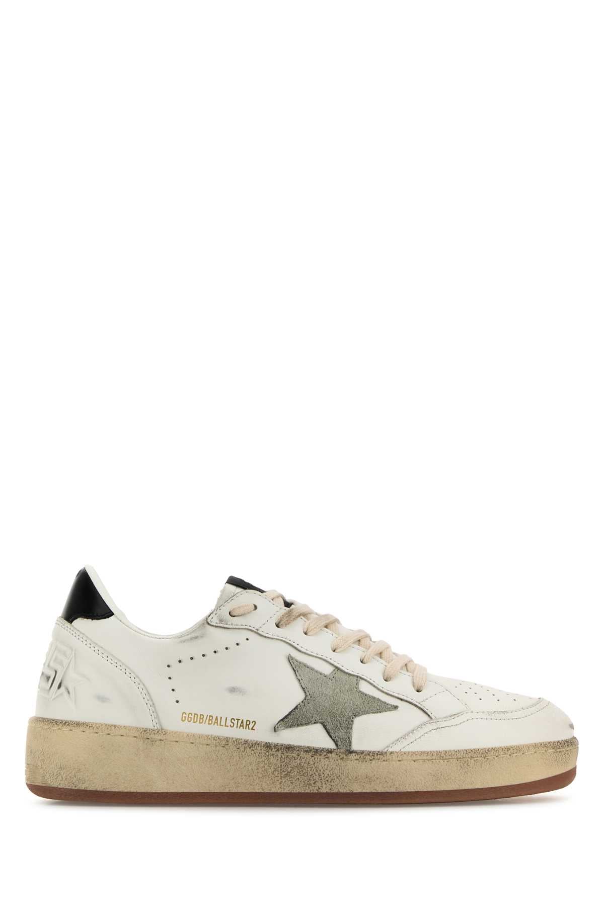 Golden Goose Deluxe Brand Men White Leather Ball Star 2 Sneakers GOLDEN GOOSE