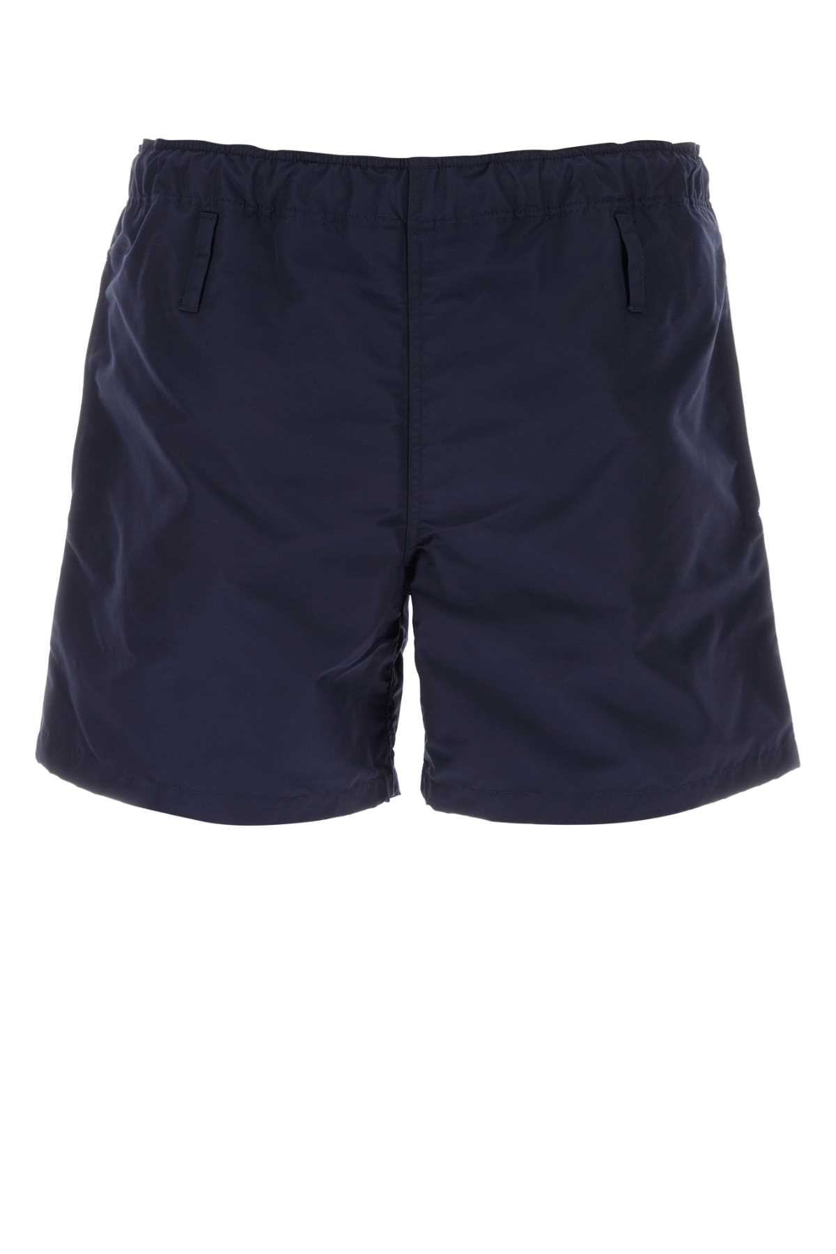 Prada Men Navy Blue Nylon Swimming Shorts PRADA