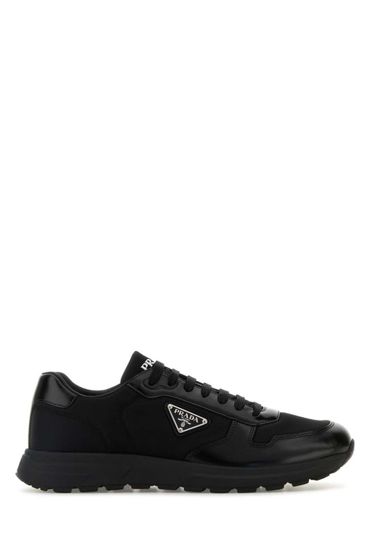 Prada Men Black Nylon And Leather Prax 2.0 Sneakers PRADA