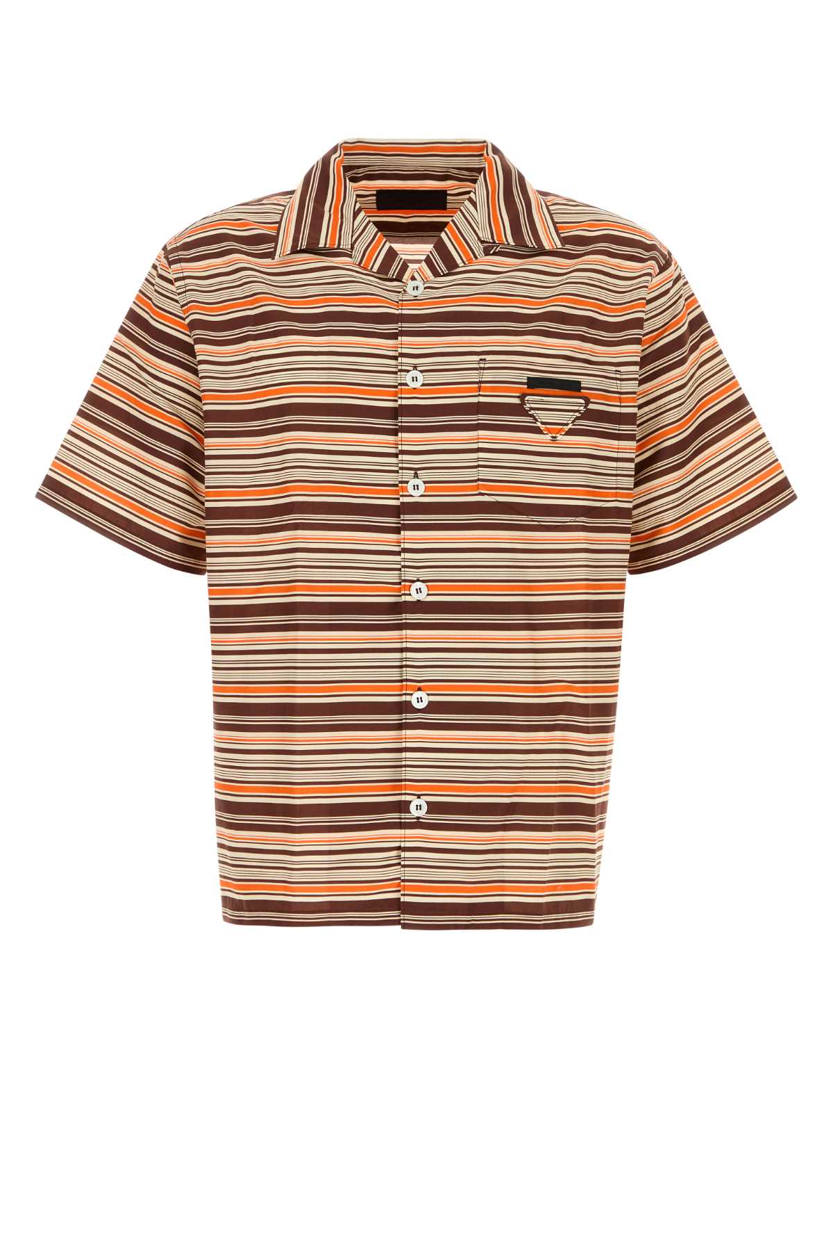 Prada Men Embroidered Cotton Blend Shirt PRADA