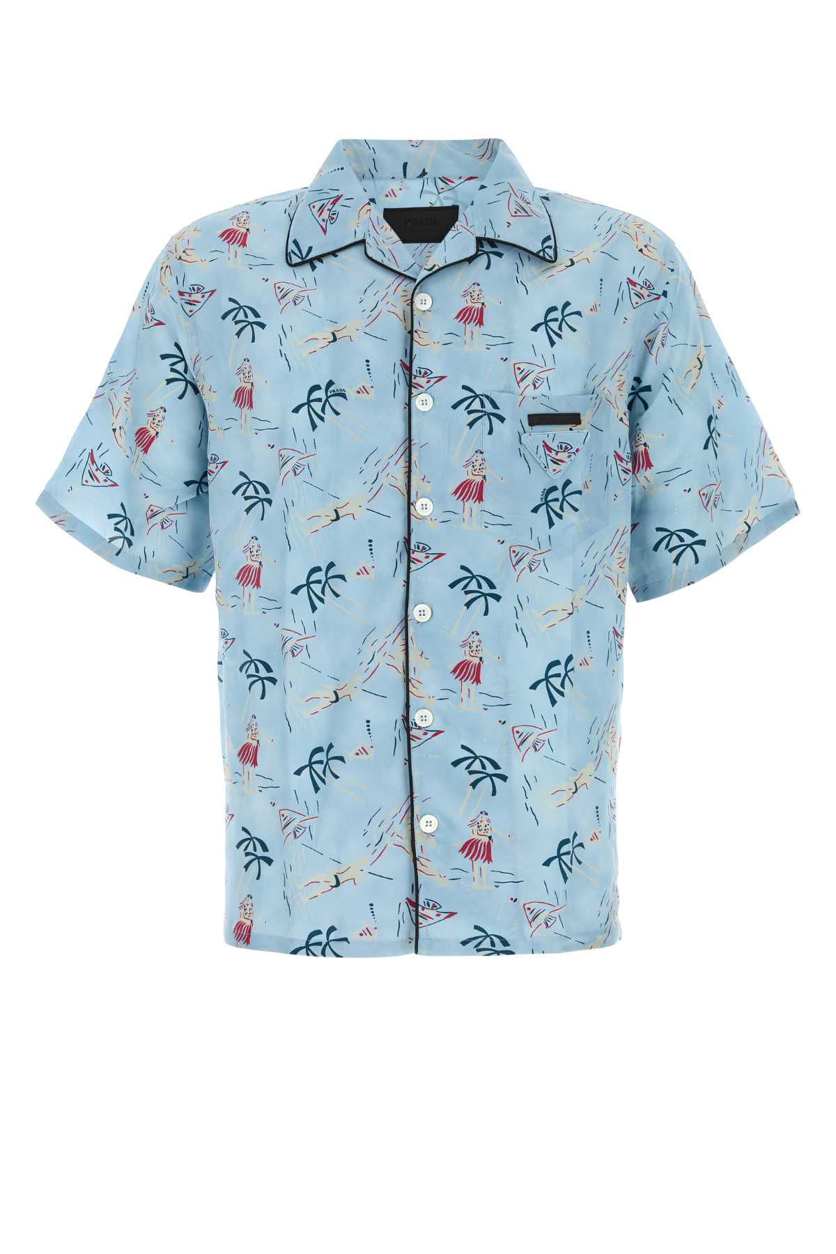 Prada Men Printed Satin Shirt PRADA