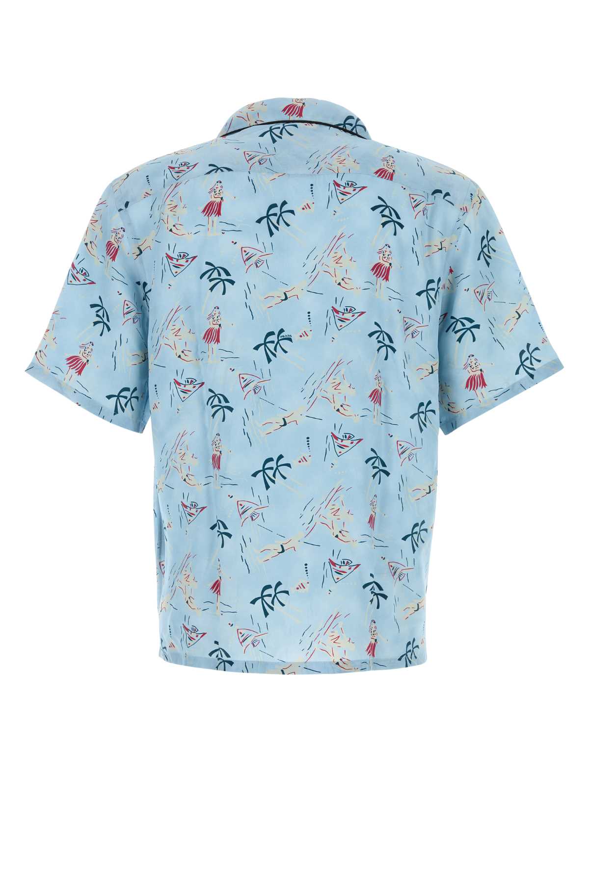 Prada Men Printed Satin Shirt PRADA