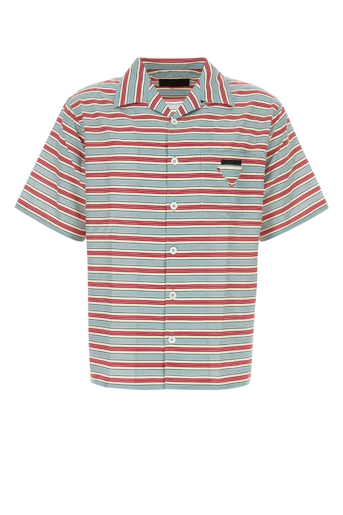 Prada Men Embroidered Cotton Blend Shirt PRADA