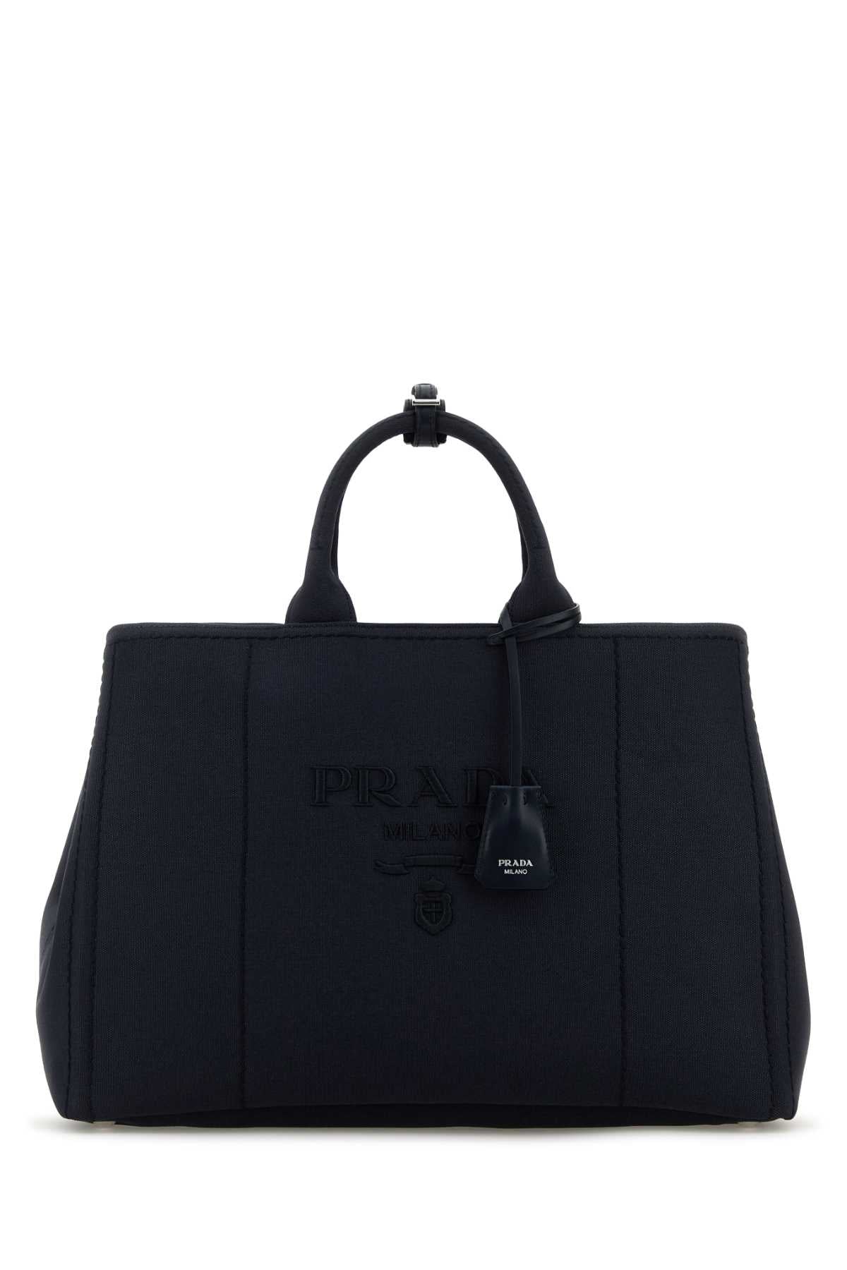 Prada Men Navy Blue Canvas Shopping Bag PRADA