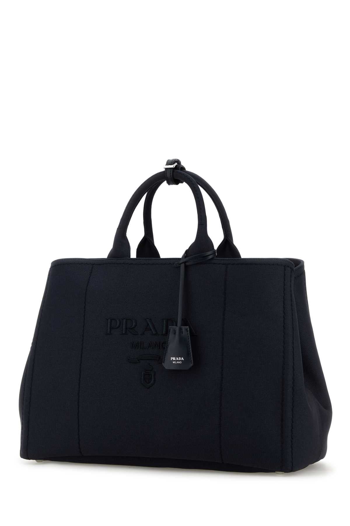 Prada Men Navy Blue Canvas Shopping Bag PRADA