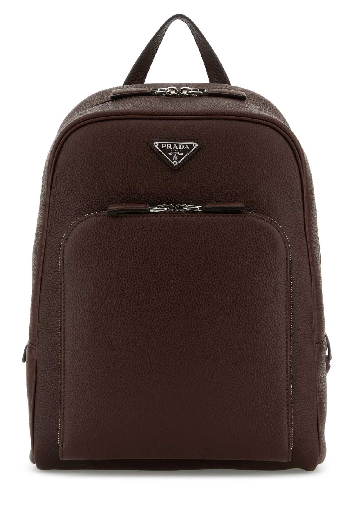 Prada Men Brown Leather Backpack PRADA