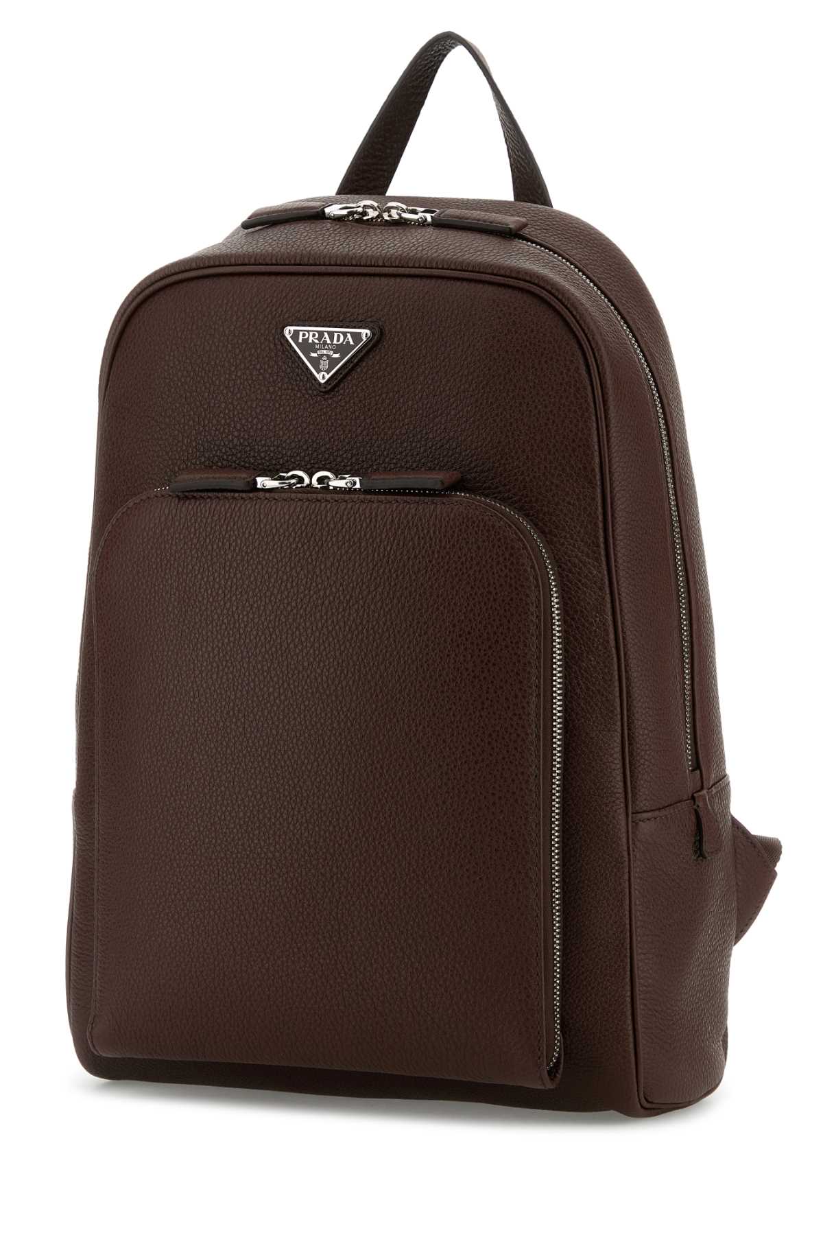 Prada Men Brown Leather Backpack PRADA