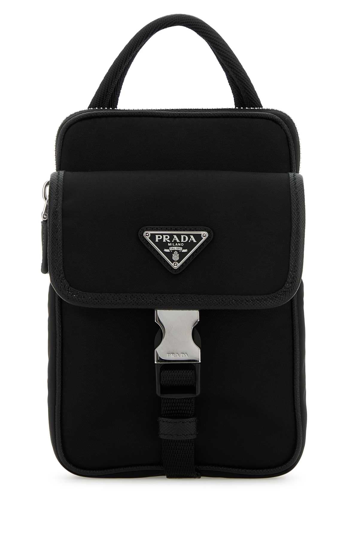 Prada Men Black Re-Nylon Phone Case PRADA