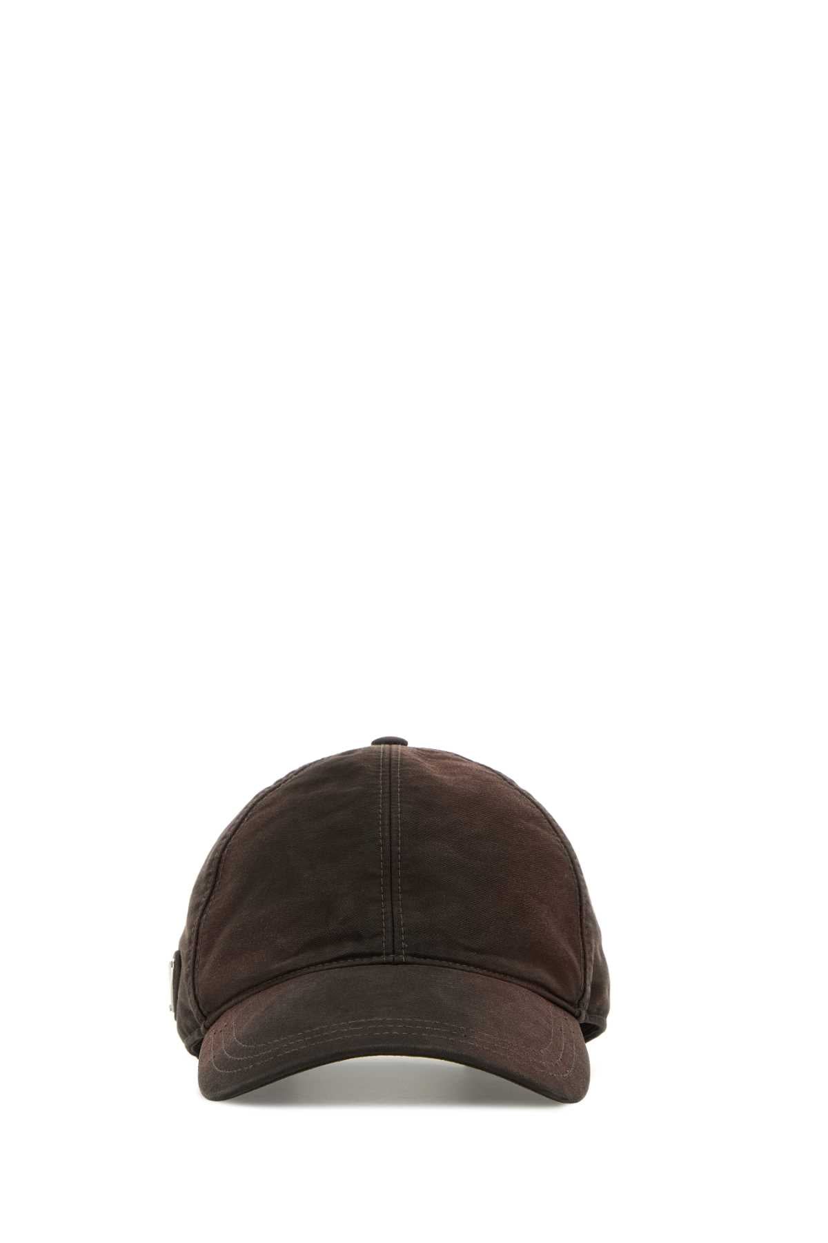 Prada Men Brown Cotton Baseball Cap PRADA