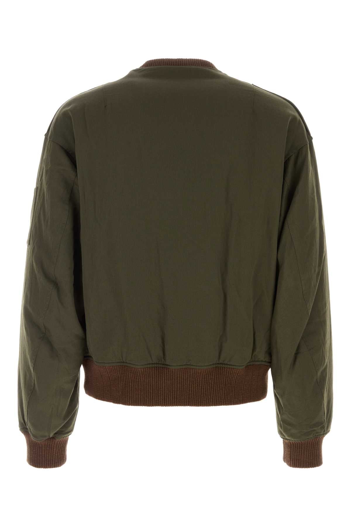 Visvim Men Olive Green Wool Blend Gunner Down Jacket VISVIM