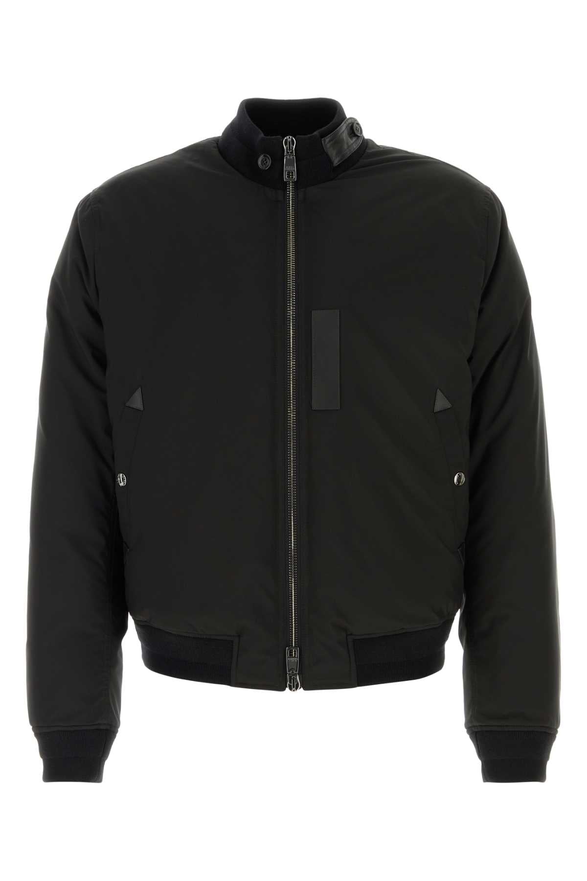 Dolce & Gabbana Men Black Polyester Down Jacket DOLCE & GABBANA