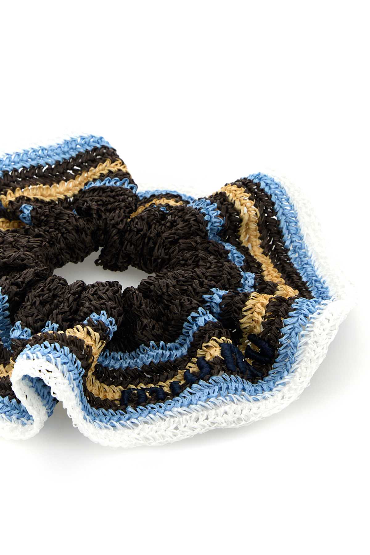Miu Miu Women Embroidered Rafia Scrunchie MIU MIU