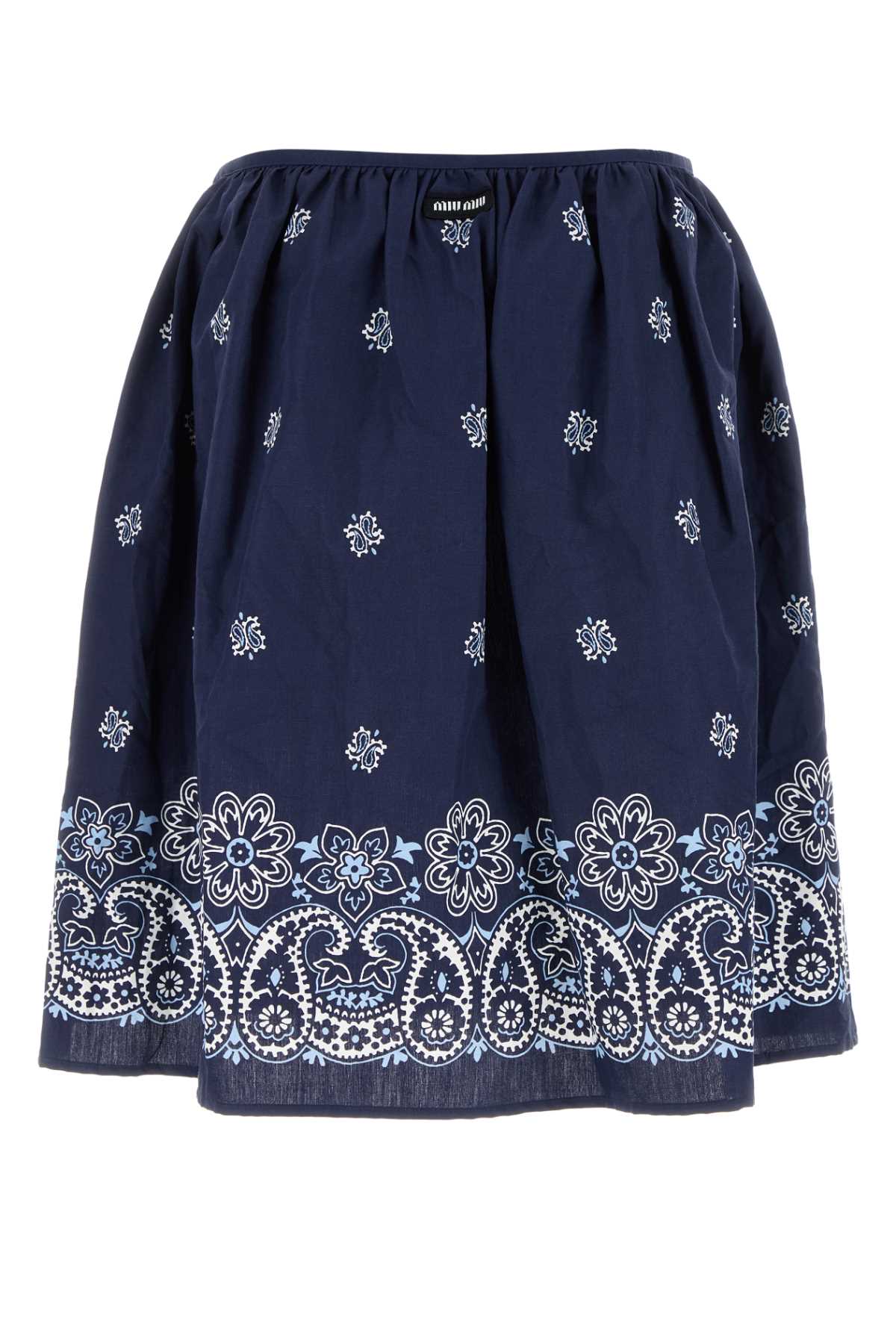 Miu Miu Women Printed Poplin Skirt MIU MIU