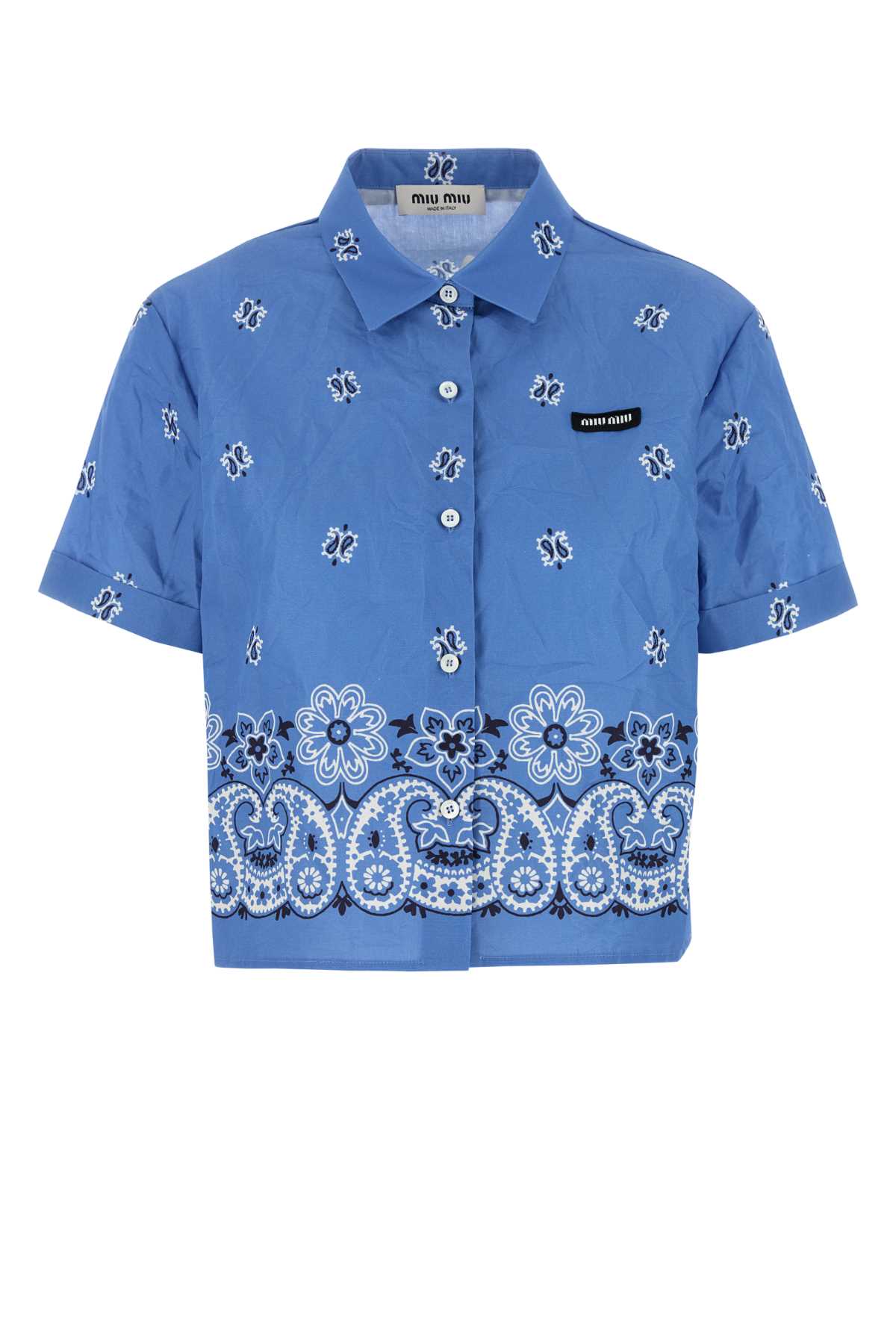Miu Miu Women Printed Poplin Shirt