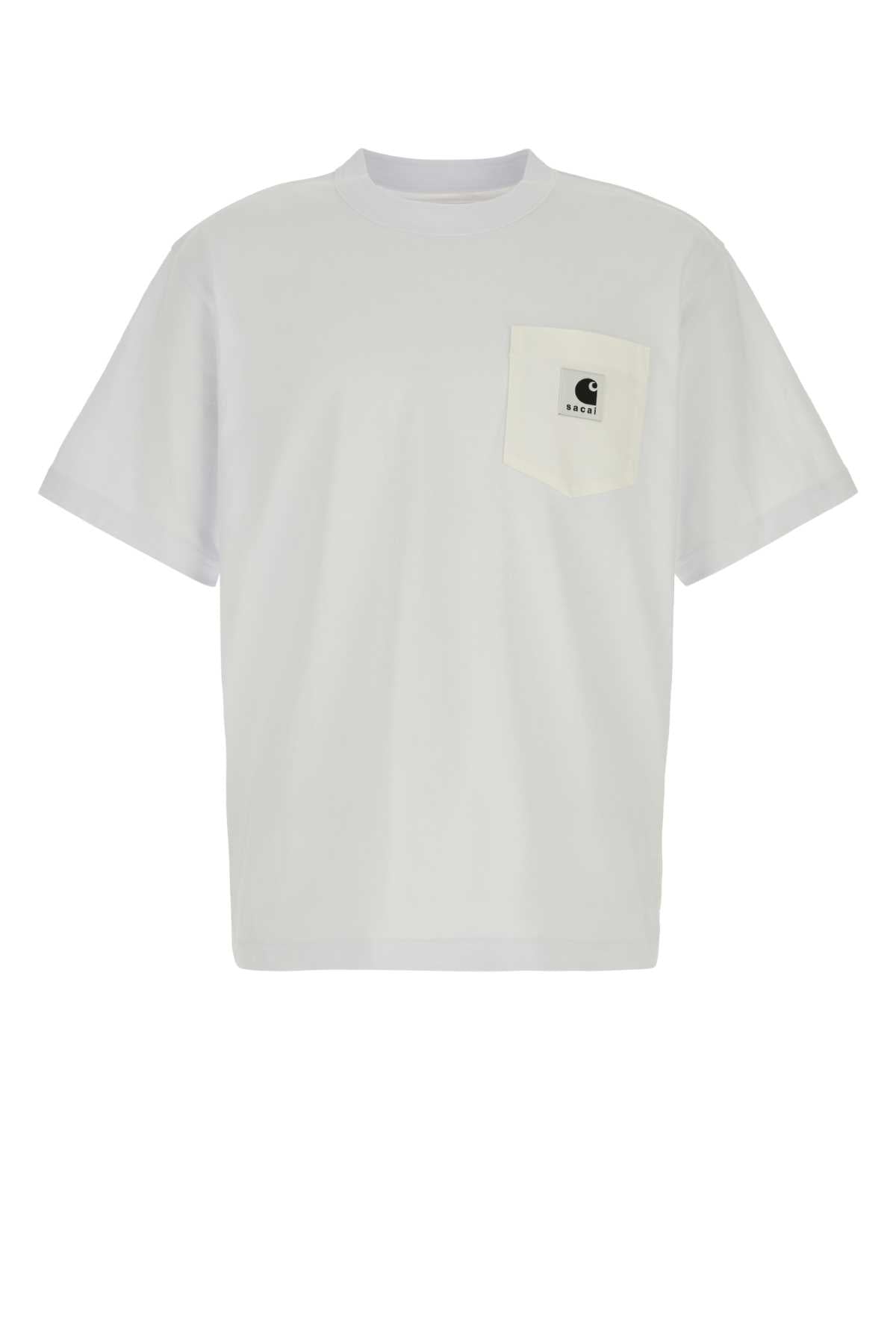 Sacai Unisex White Cotton Sacai X Carhartt Wip T-Shirt SACAI
