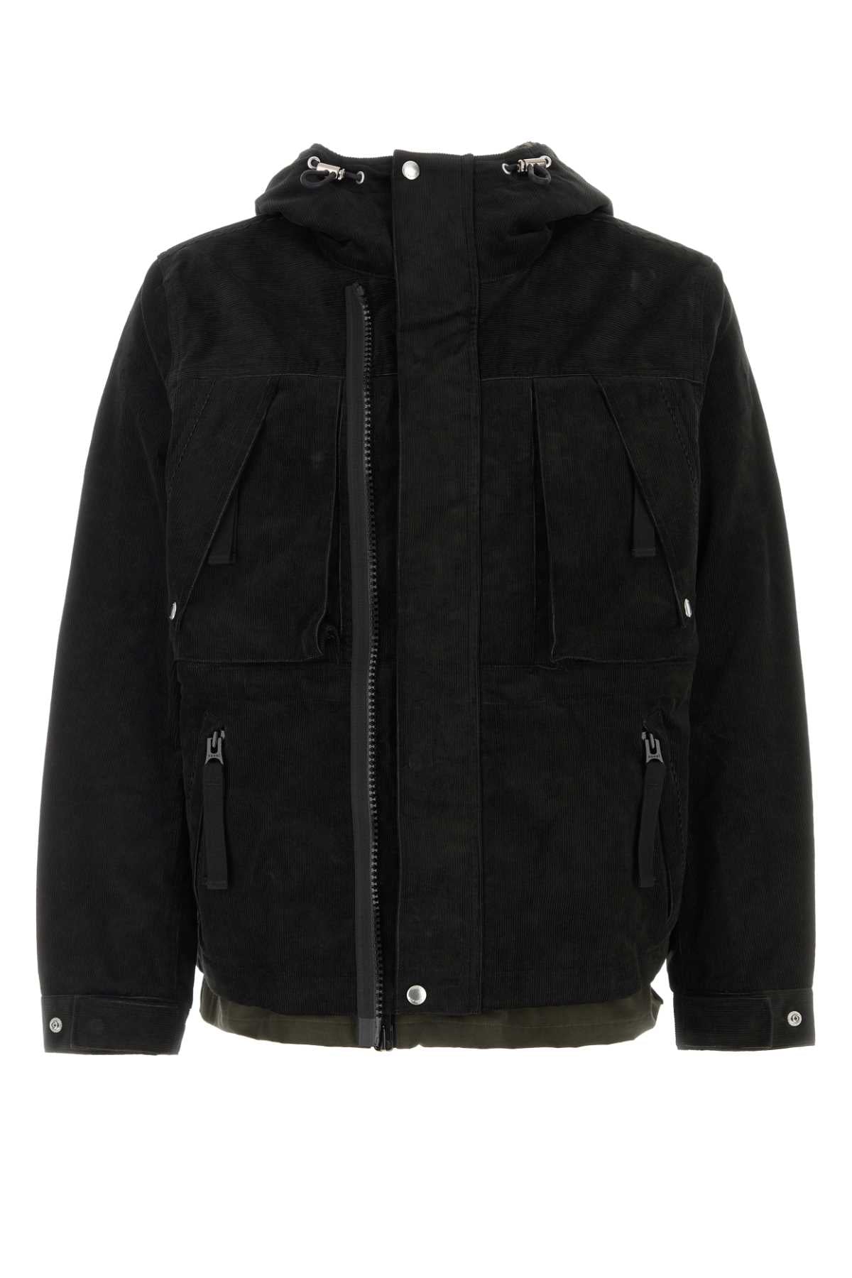 Sacai Men Black Corduroy Jacket SACAI