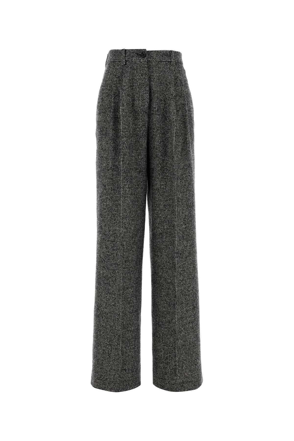 Dolce & Gabbana Women Embroidered Stretch Wool Blend Pant DOLCE & GABBANA