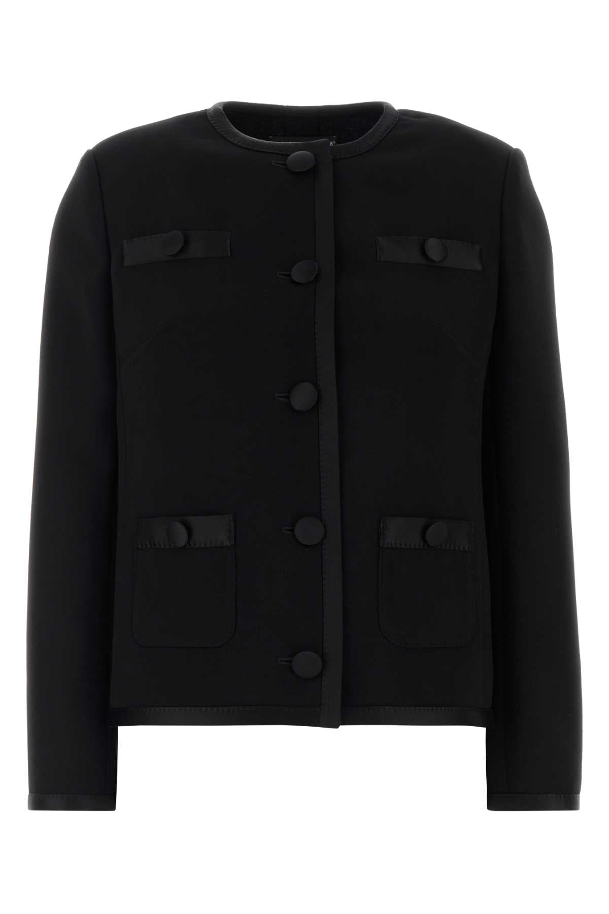 Dolce & Gabbana Women Black Wool Blend Blazer DOLCE & GABBANA