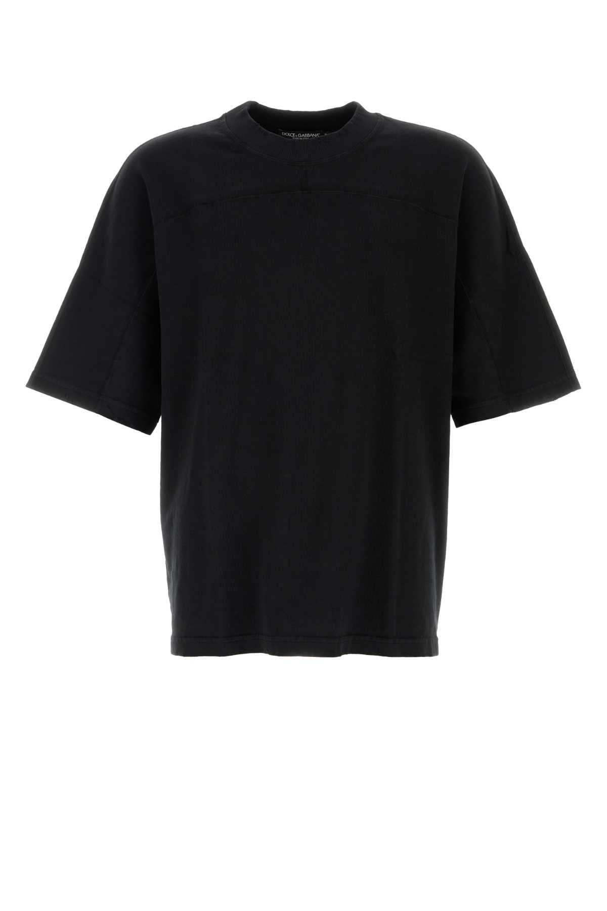 Dolce & Gabbana Men Black Cotton T-Shirt DOLCE & GABBANA
