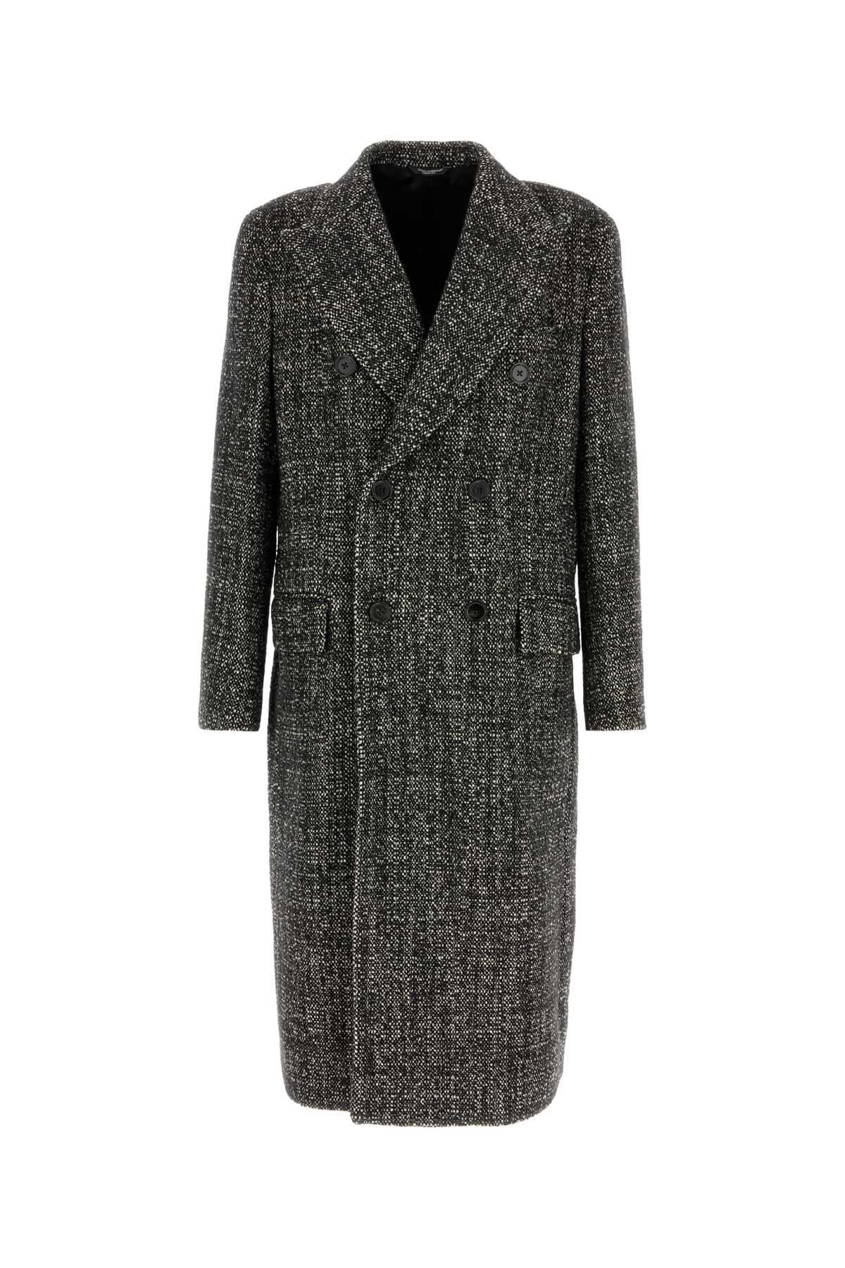 Dolce & Gabbana Men Two-Tone Wool Blend Coat DOLCE & GABBANA