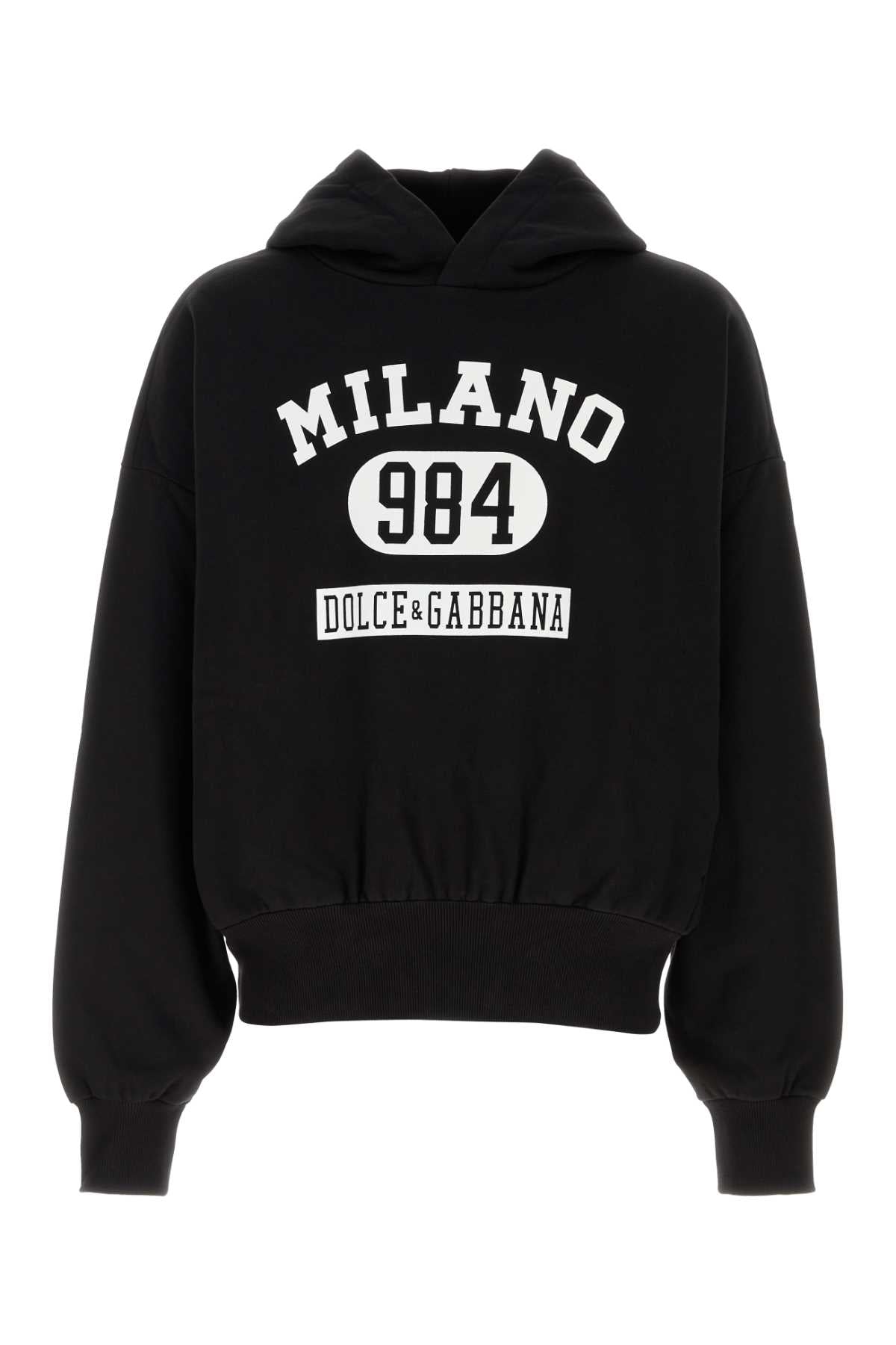Dolce & Gabbana Men Black Cotton Sweatshirt DOLCE & GABBANA
