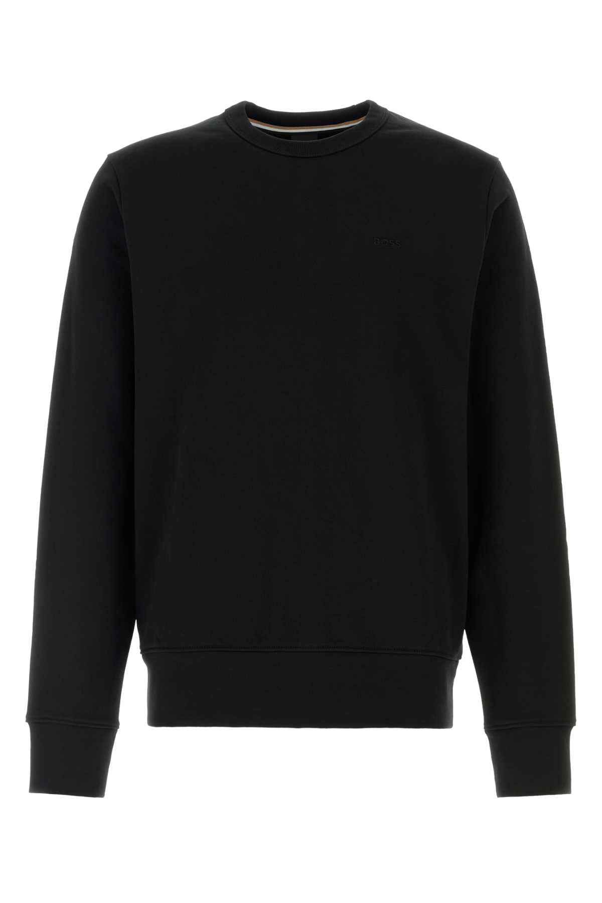 Boss Men Black Cotton Sweatshirt BOSS